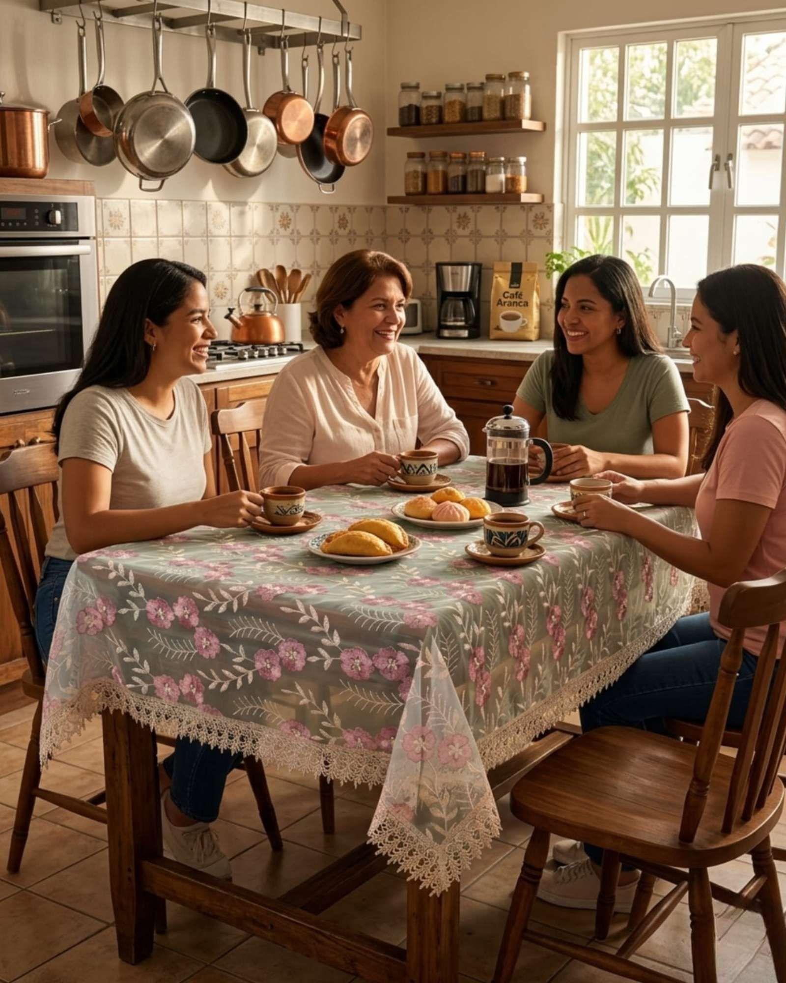 Mantel de Mesa de Bordado Clásico 150x220cm m1-3