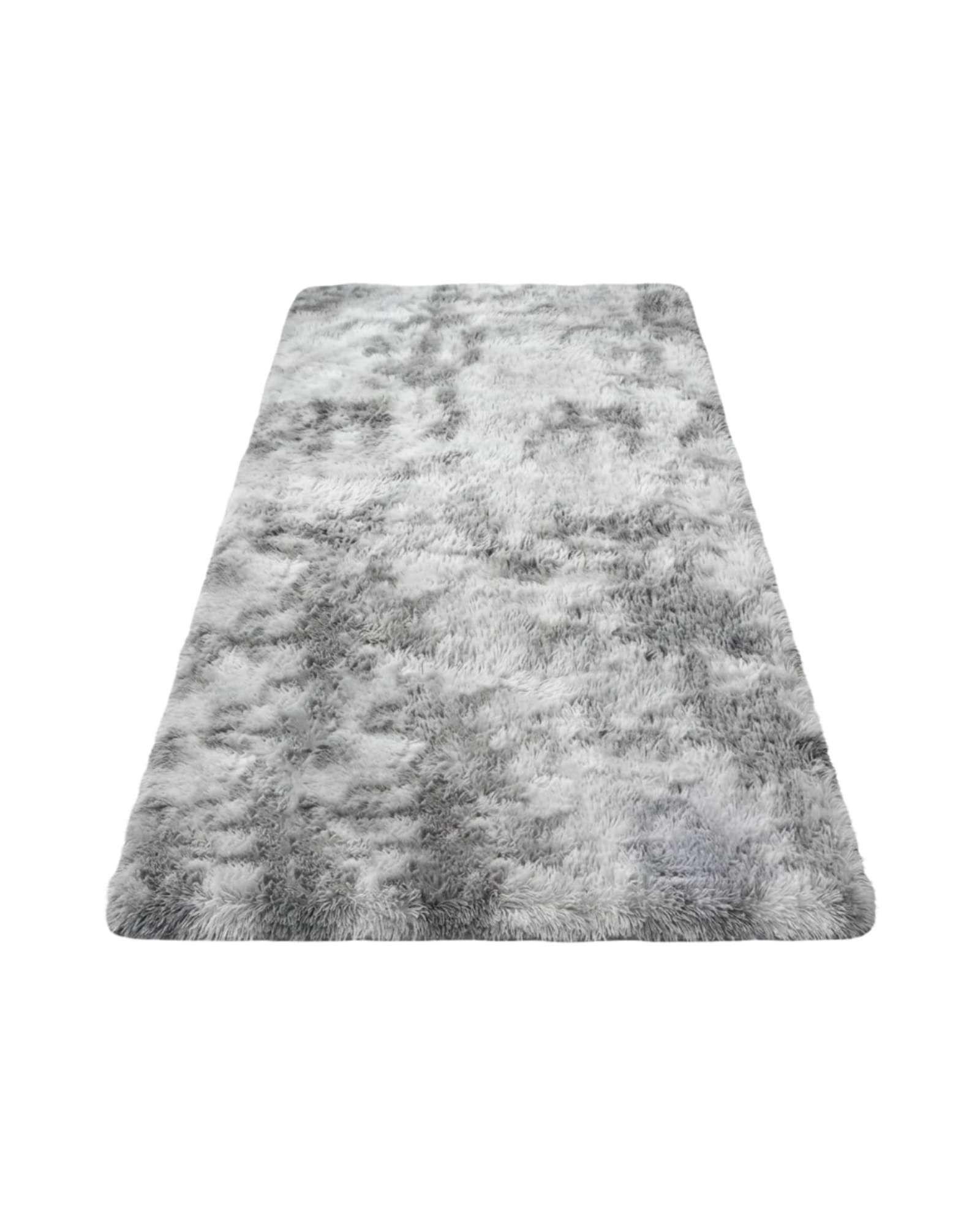 Alfombra Pasillera Shaggy 60x200 cm Pelo Largo Suave gris-2