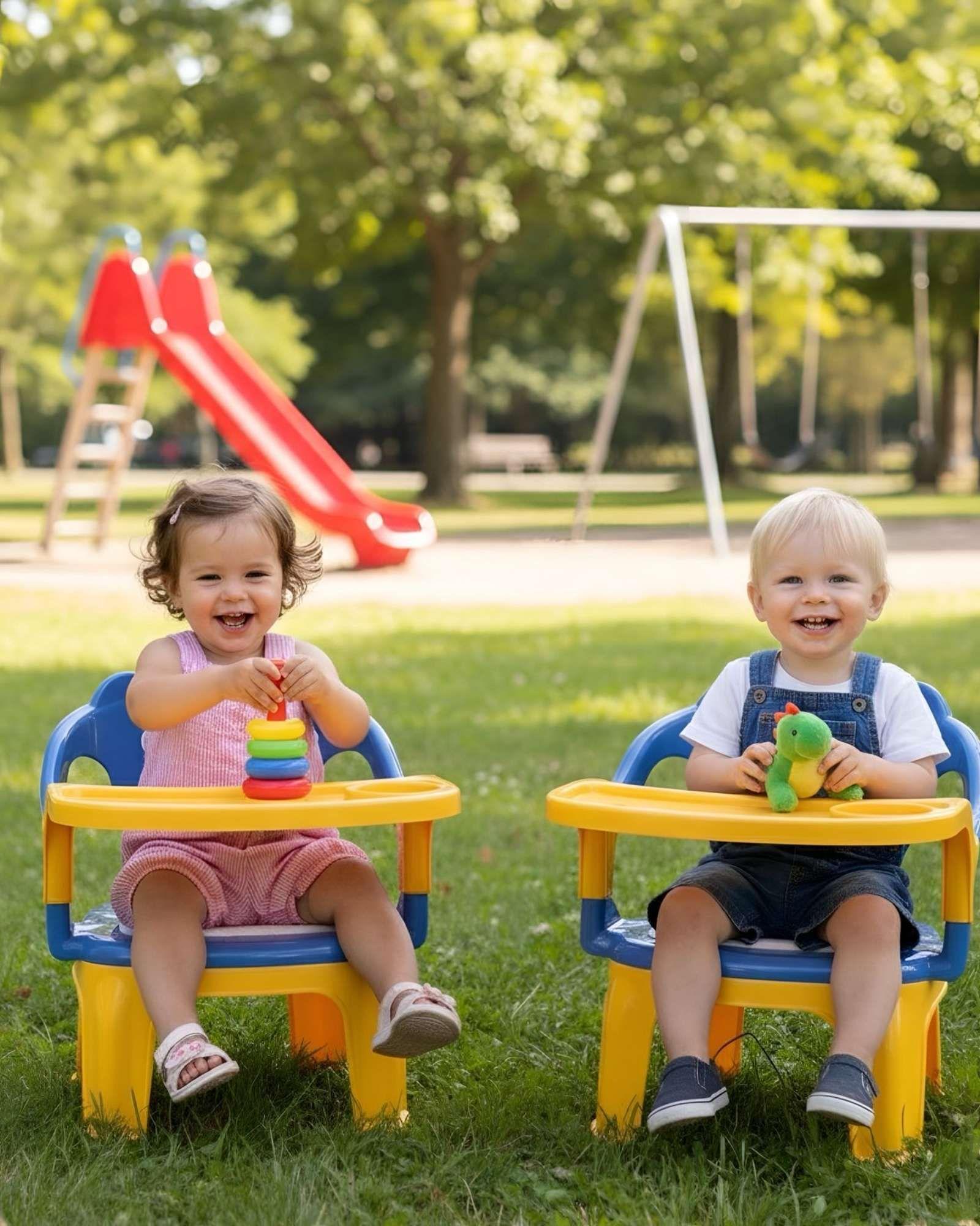 Silla de Comer Infantil con Bandeja extraible Diseño Osito 04-3