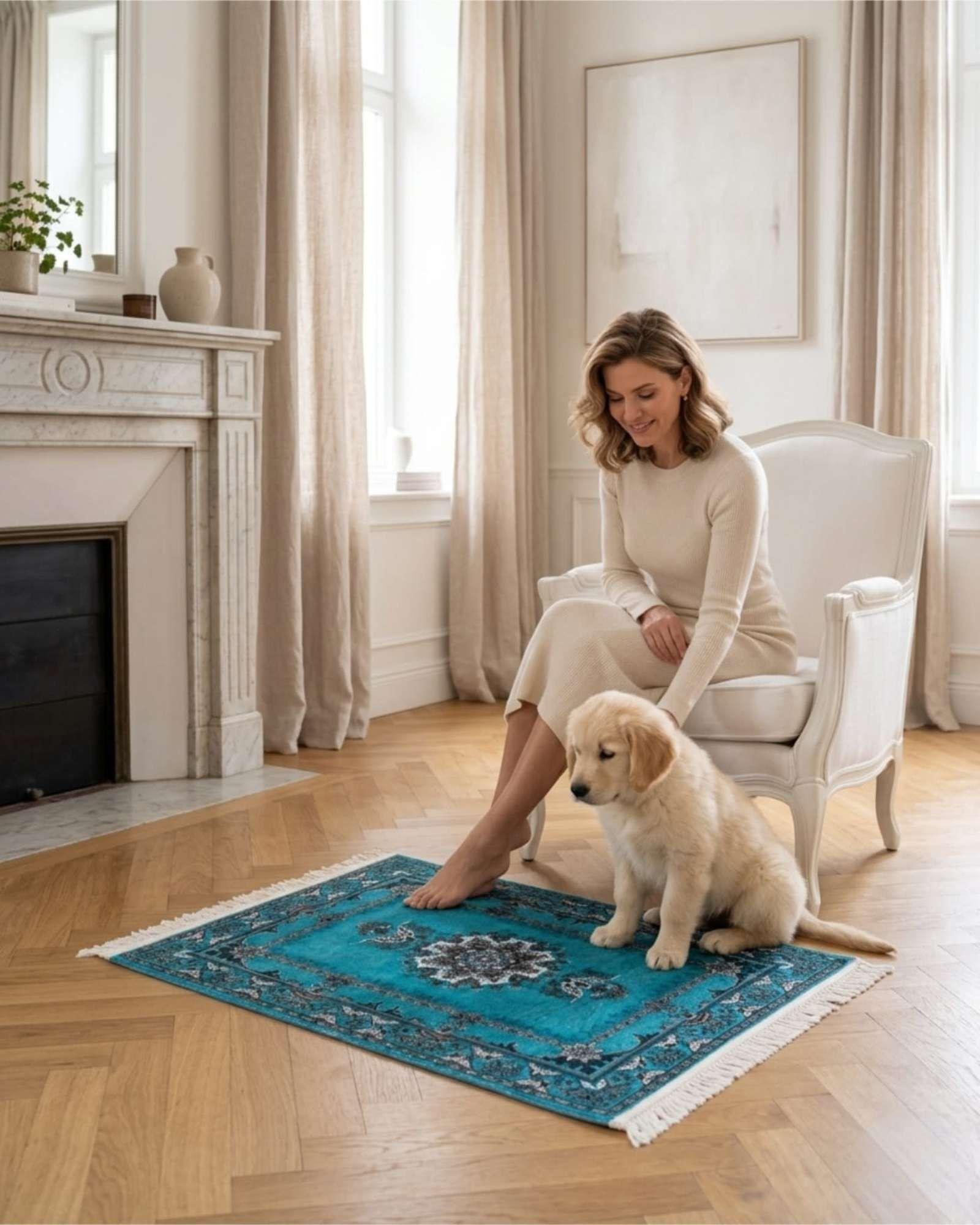 Alfombra Decorativa Persa Vintage 80x120 Con Flecos m2-4
