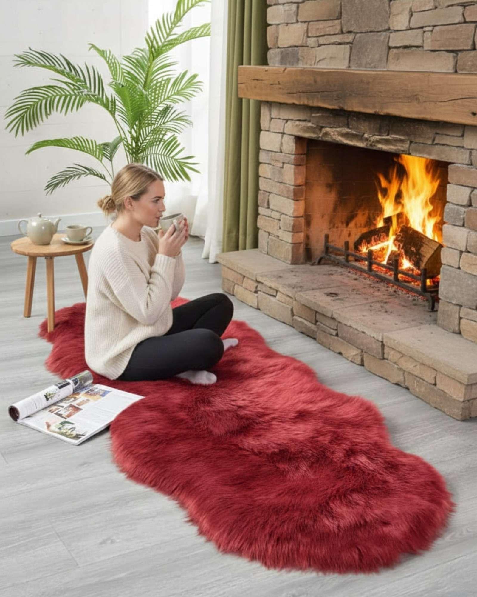 Alfombra peluda decorativa ultra suave m5-4