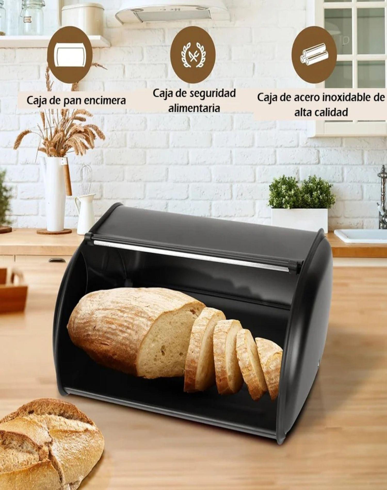 Contenedor De Pan Plana Cubo De Metal-3