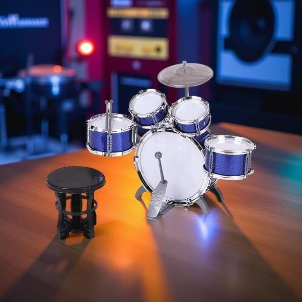 Batería Musical De Juguete 6 piezas 82cm Azul-2