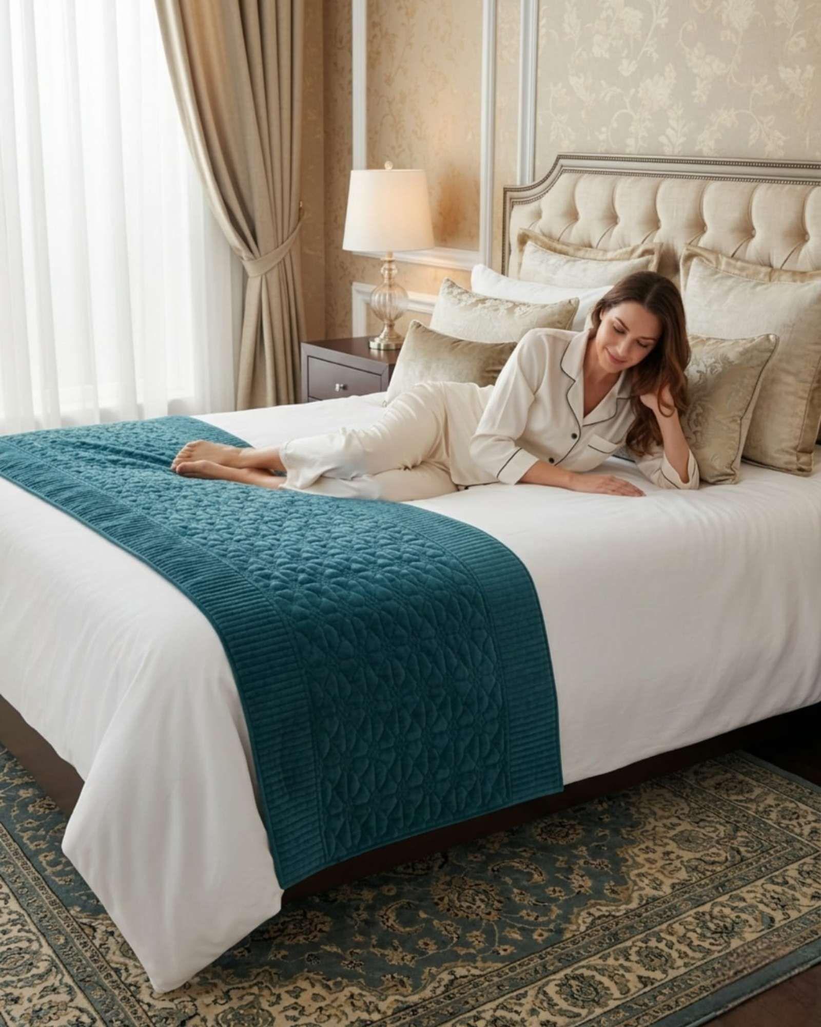 Piecera de Cama Moderna Con Textura Ultra Suave m1-4