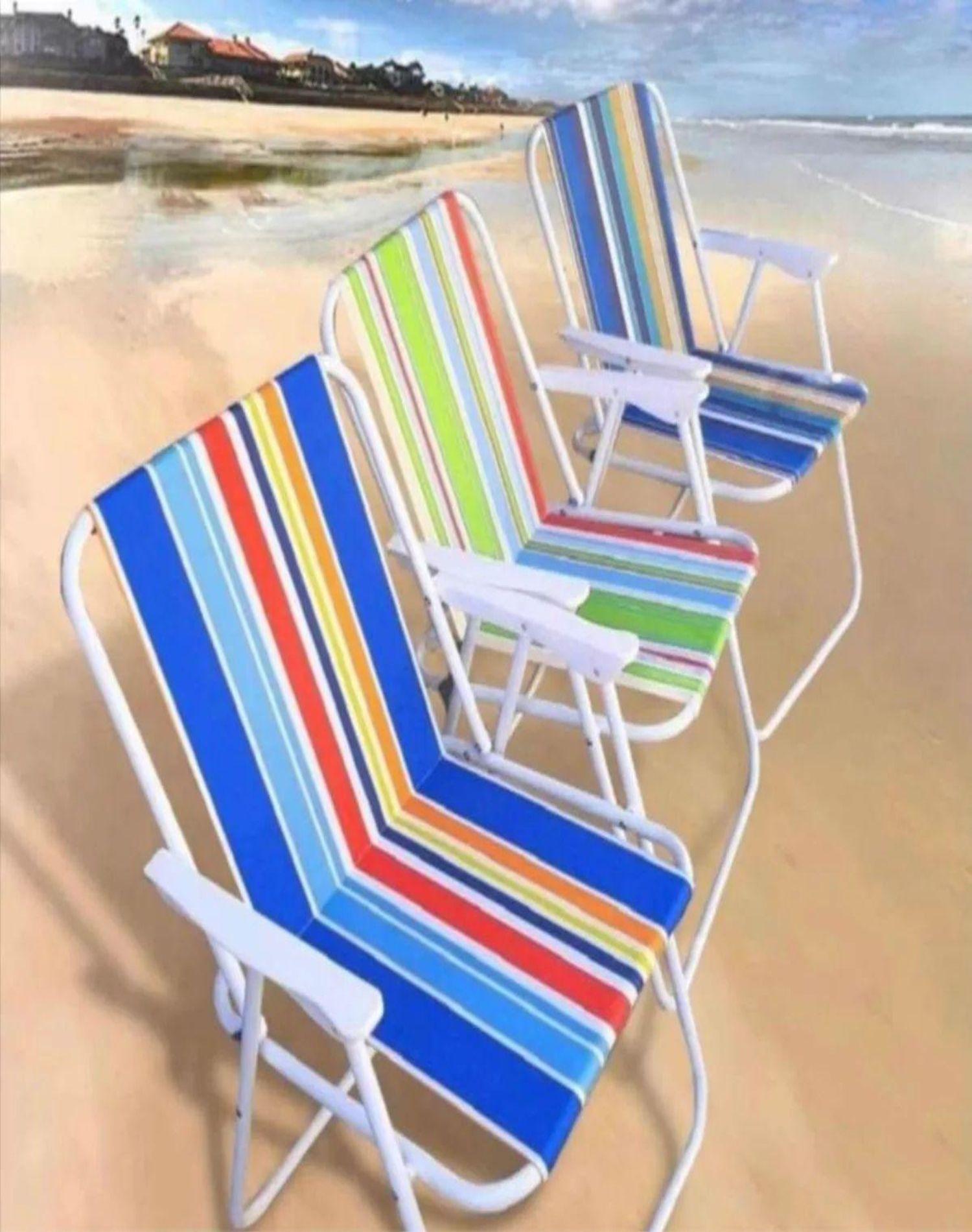 Sillas Playeras Plegables Portátiles de Aluminio-3