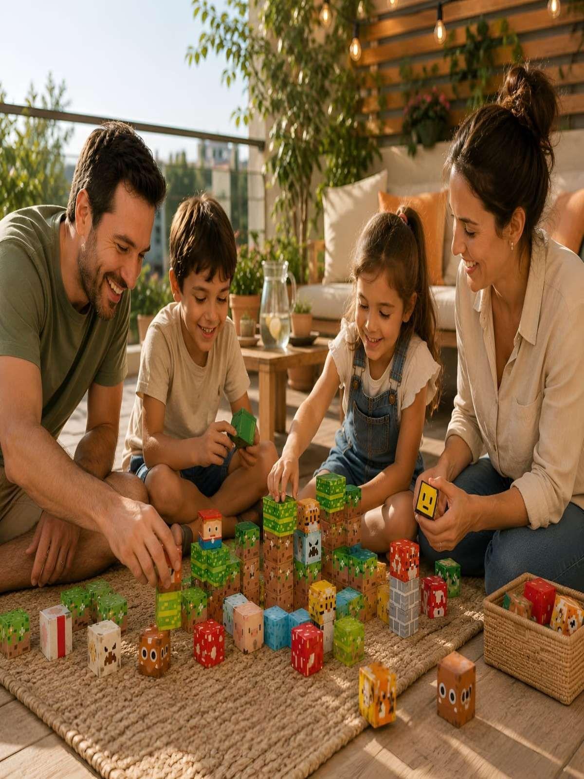 Set de Bloques Magnéticos 84 Piezas Juego de Construcción Estilo Píxel 3D-1