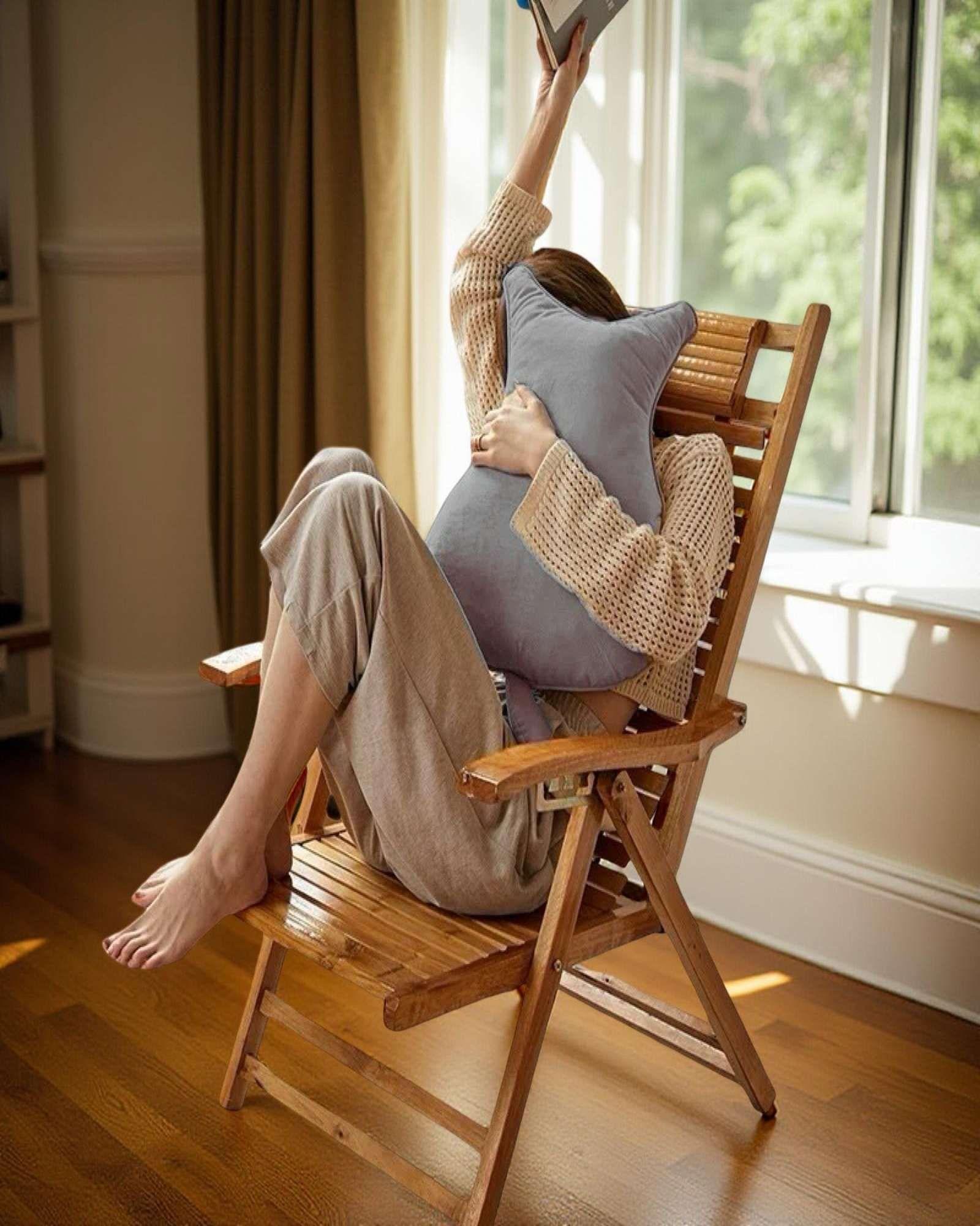 Cojin Almohada de Gato Extra Suave para decorar o apego para niños Gris-2