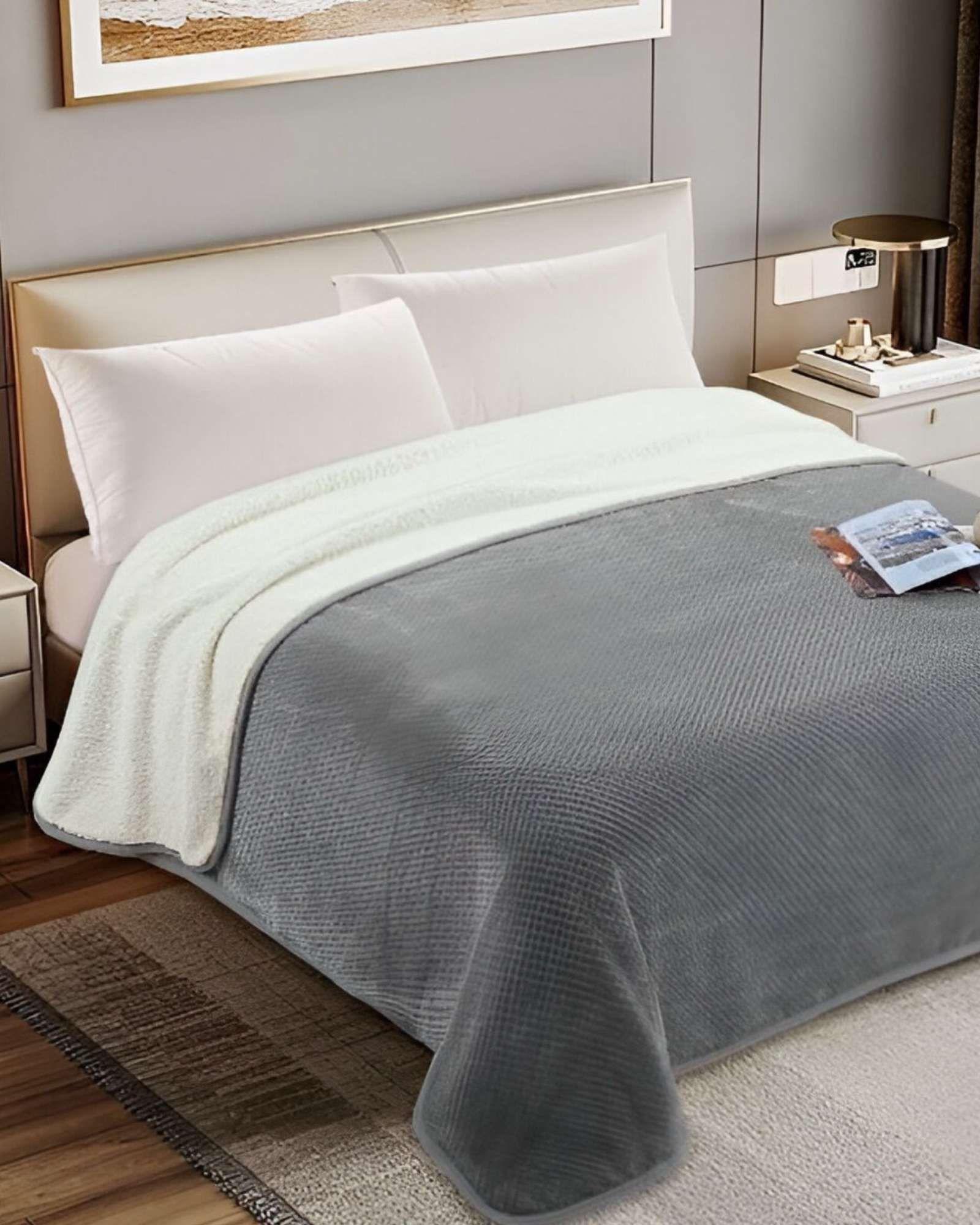 FRAZADA CON CHIPORRO  KING 230X250 Gris-2