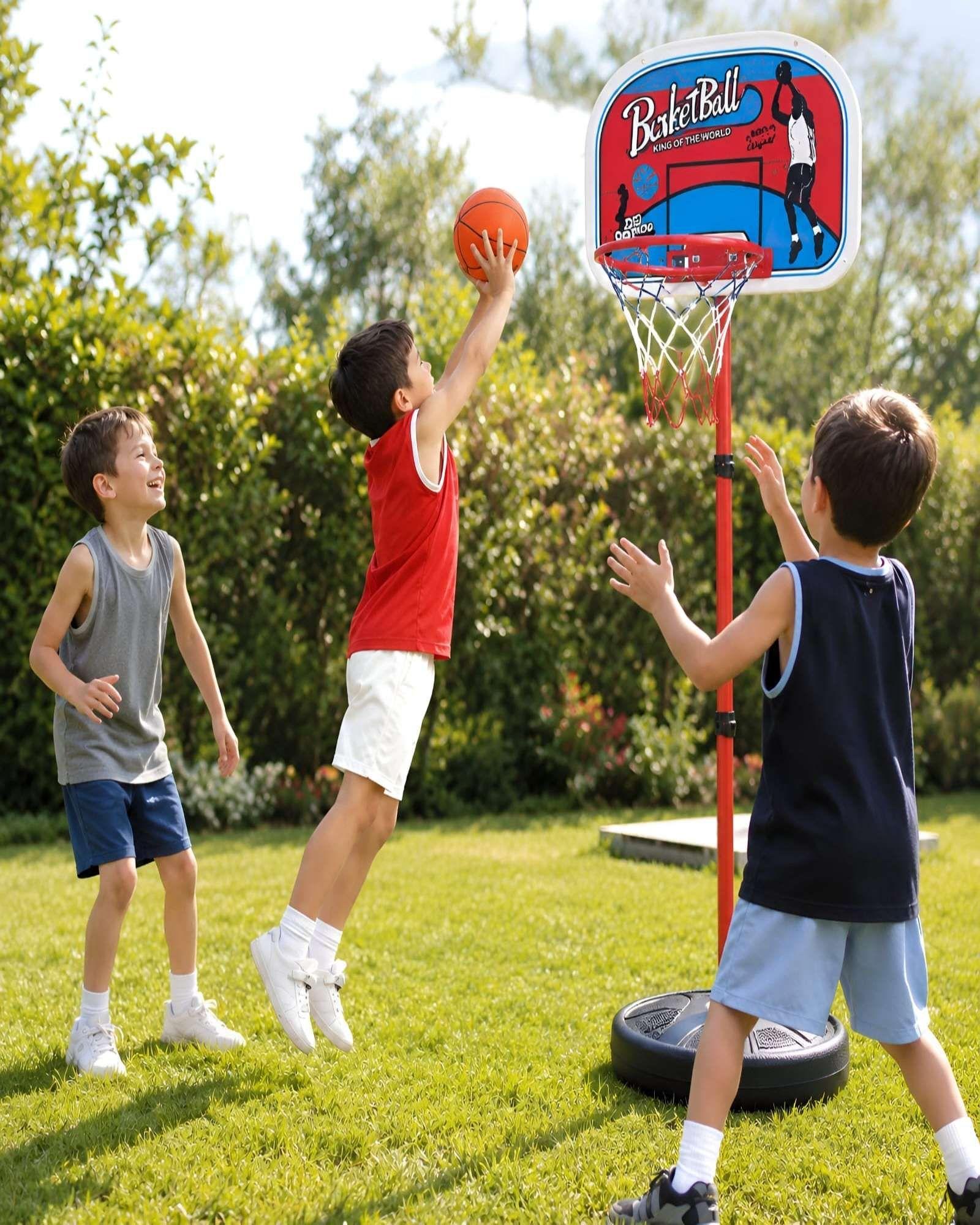 Tablero De Basquetbol Infantil Portatil Con Aro Y Pelota Incluida-4