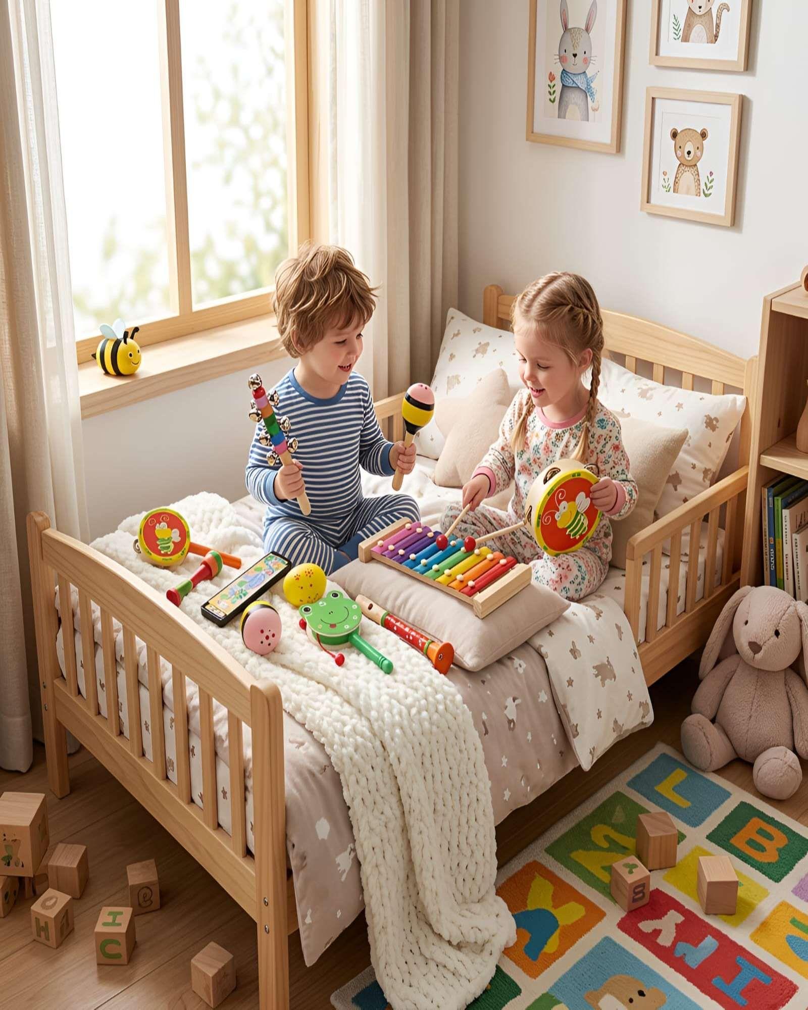 Set de Instrumentos Musicales de Madera para Niños-1