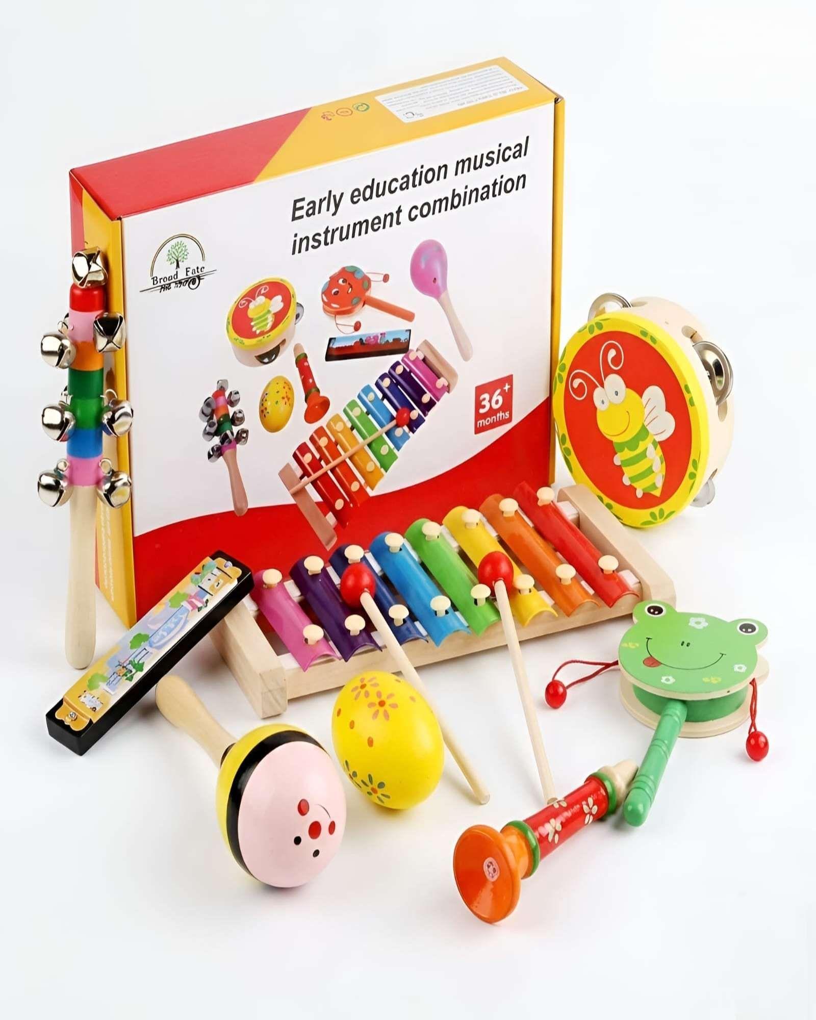 Set de Instrumentos Musicales de Madera para Niños-2