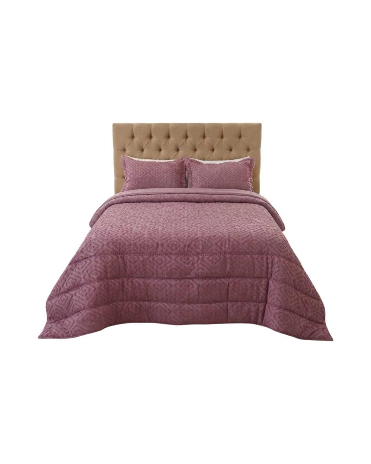 Plumón Ligero Super King Jacquard Sin Costuras rosa-2