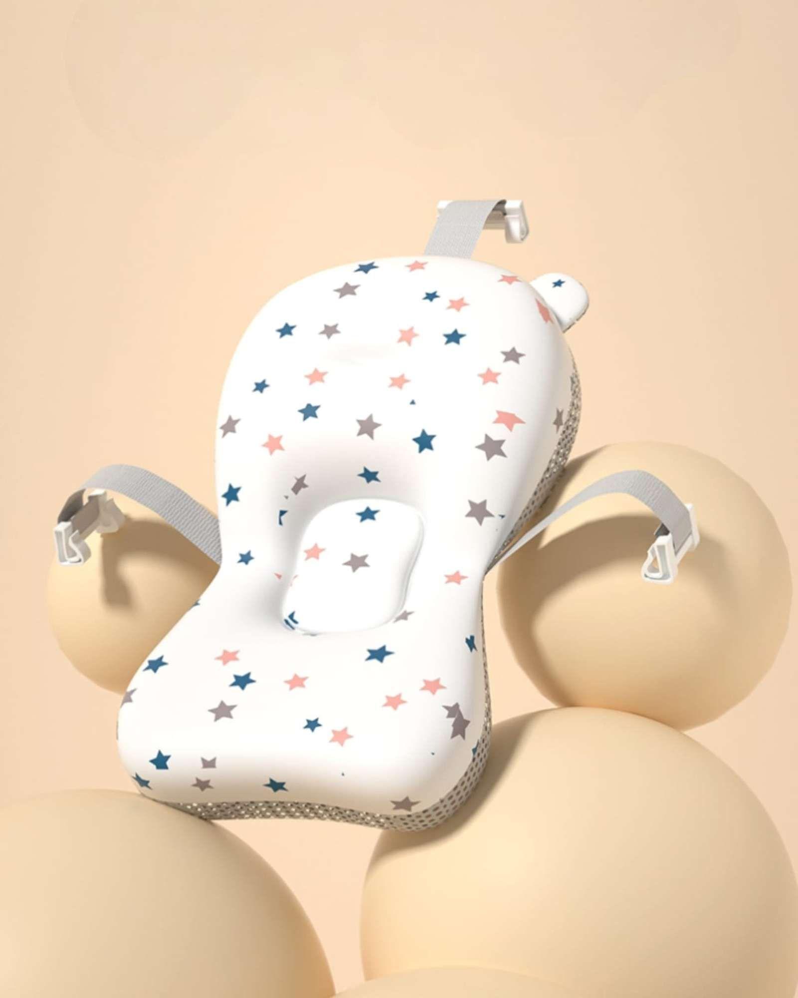 TINA BEBE BAÑERA PLEGABLE CON TERMOMETRO Y COJÍN VERDE-3