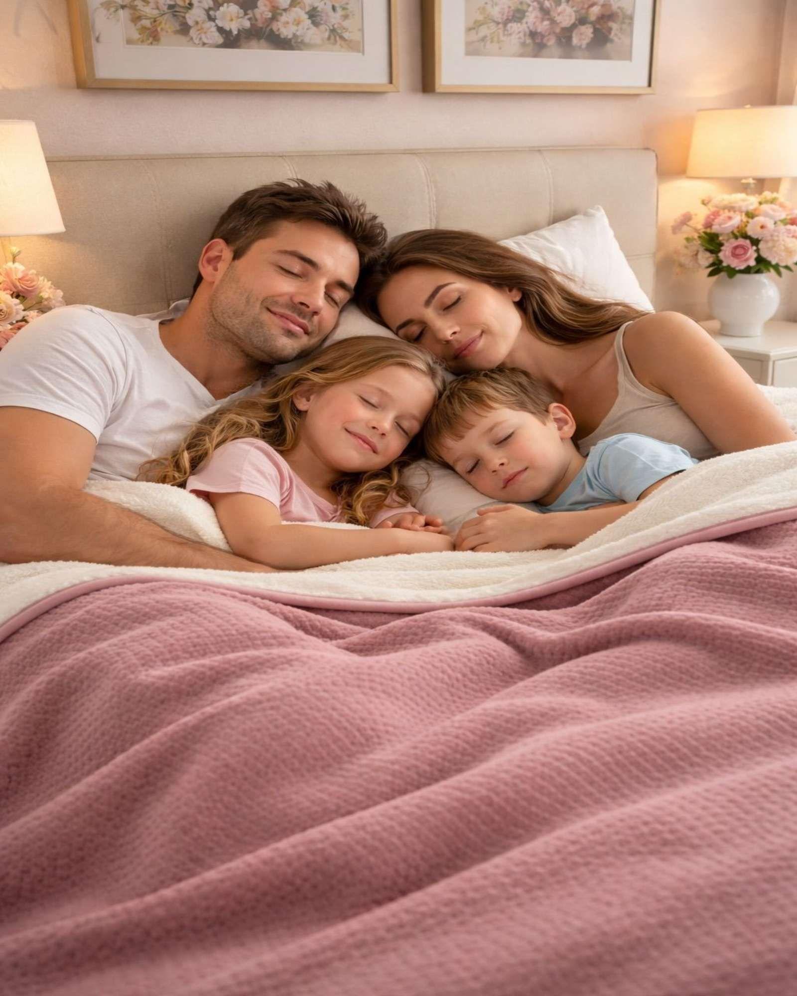 FRAZADA CON CHIPORRO ELEGANTE  KING 230X250cm Rosa-3