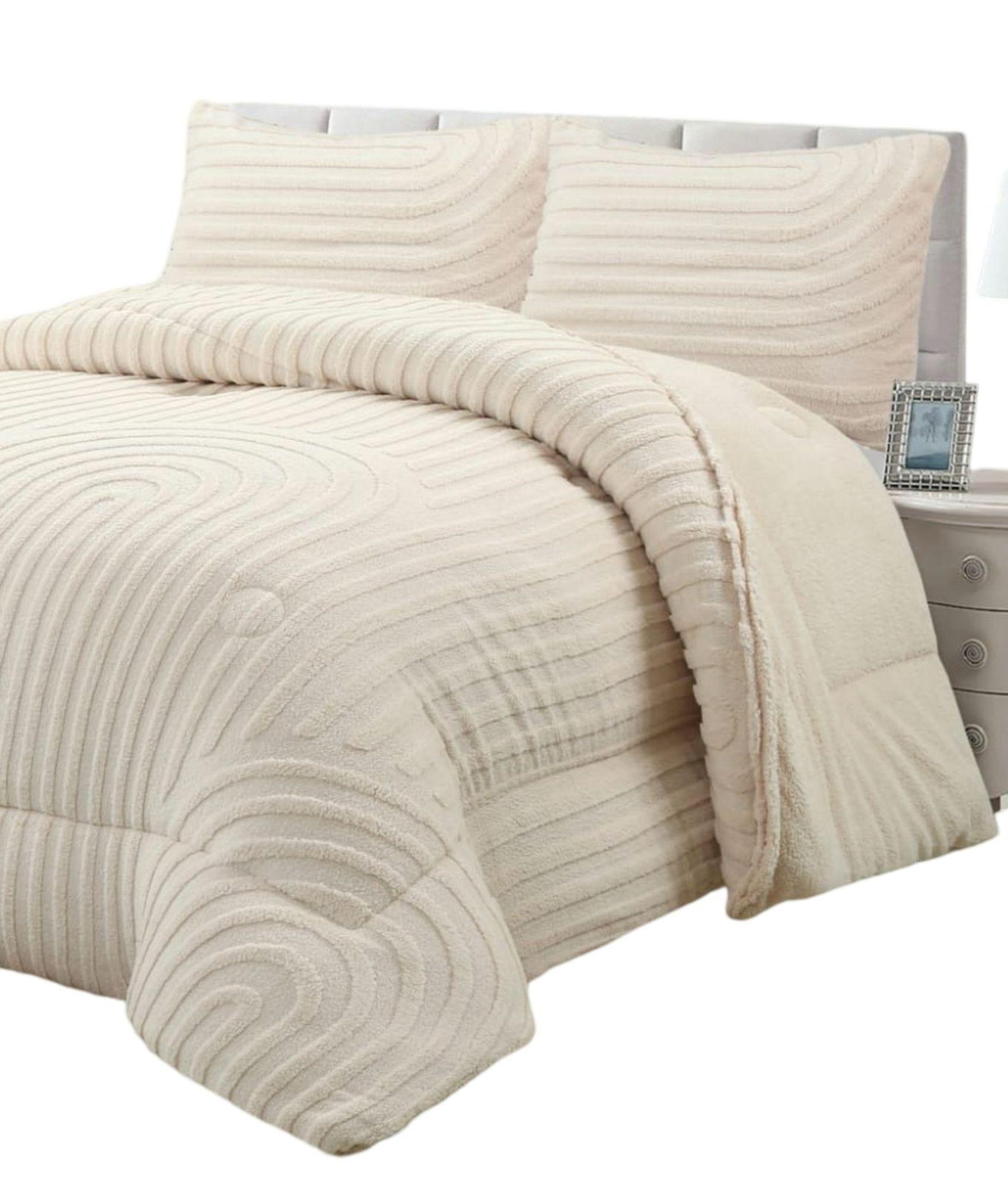 COBERTOR GRUESO PARA INVIERNO KING - SUPER KING BLANCO-0