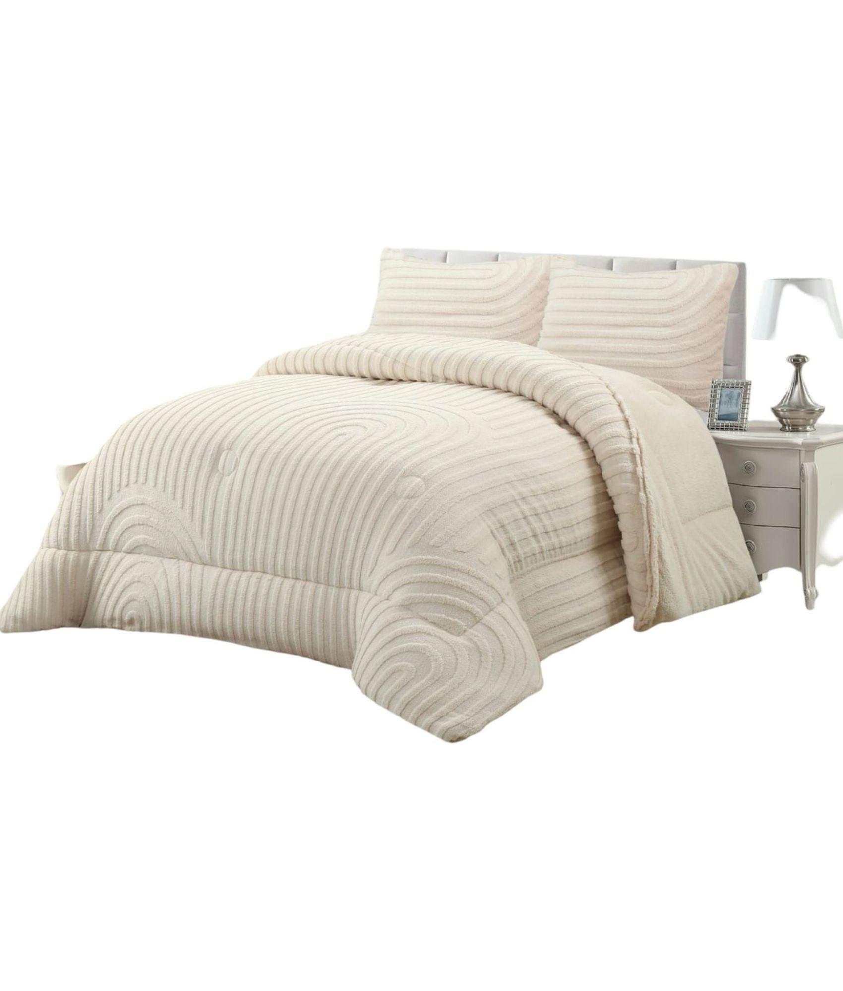 COBERTOR GRUESO PARA INVIERNO KING - SUPER KING BLANCO-1