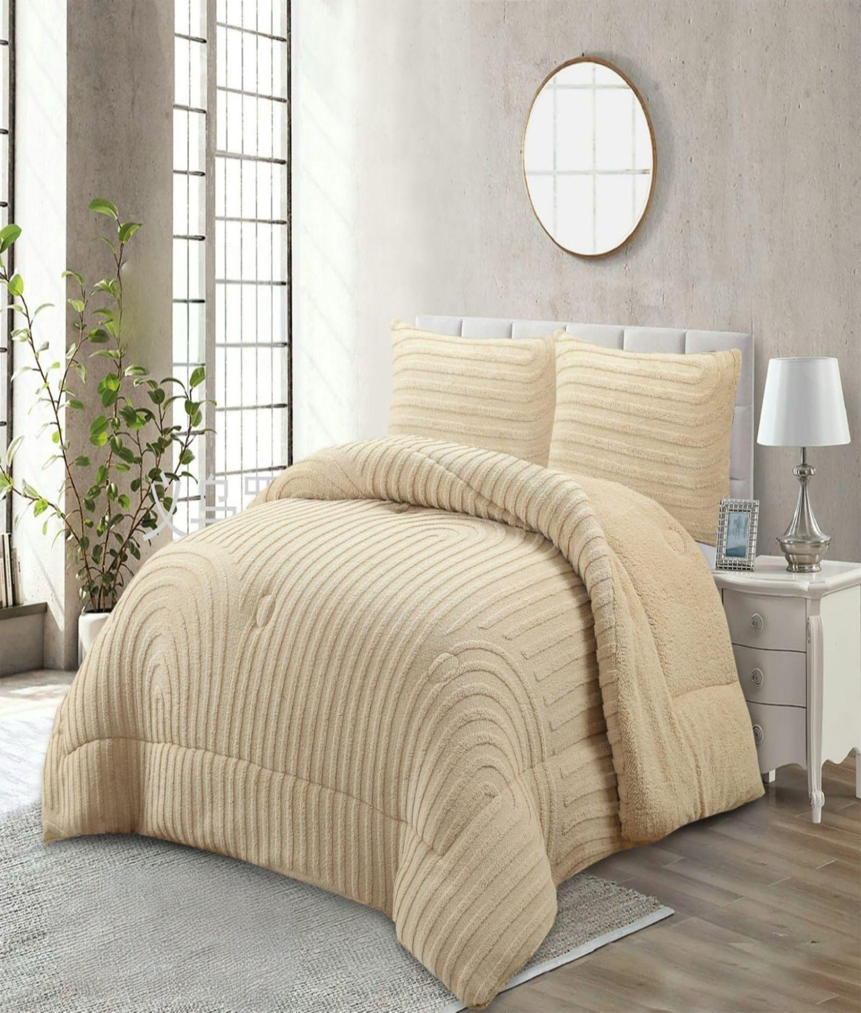 COBERTOR GRUESO PARA INVIERNO KING - SUPER KING BLANCO-2