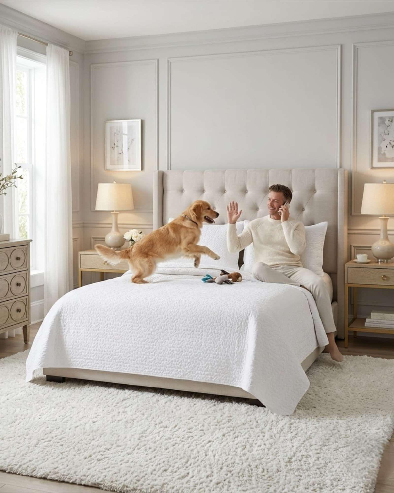 Cubrecama Quilt Verano King Suave Fresco Con Fundas Set f4-3