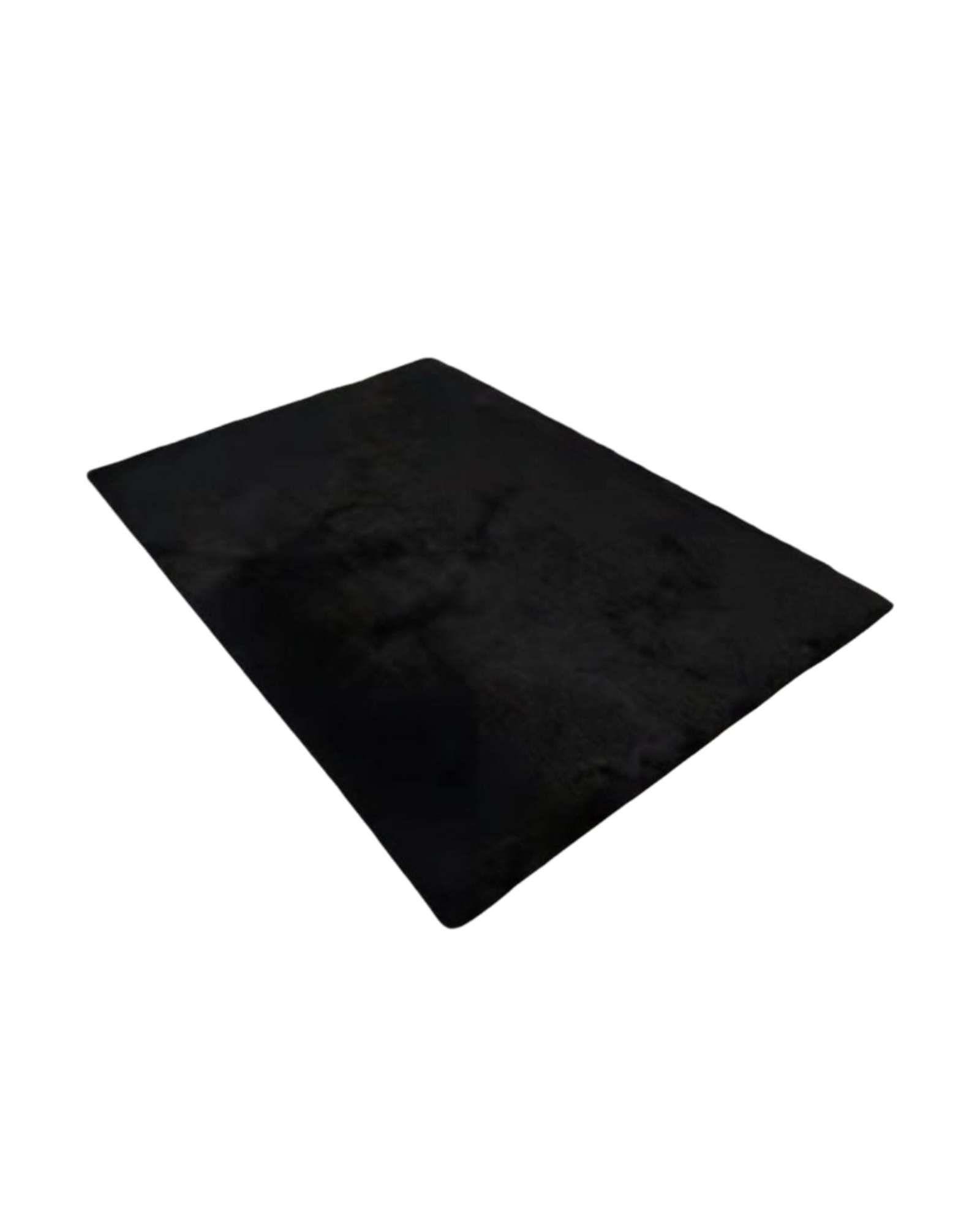 Alfombra Shaggy Peluda Extra Suave VERANO / INVIERNO 240 x 200 cm Negro-4