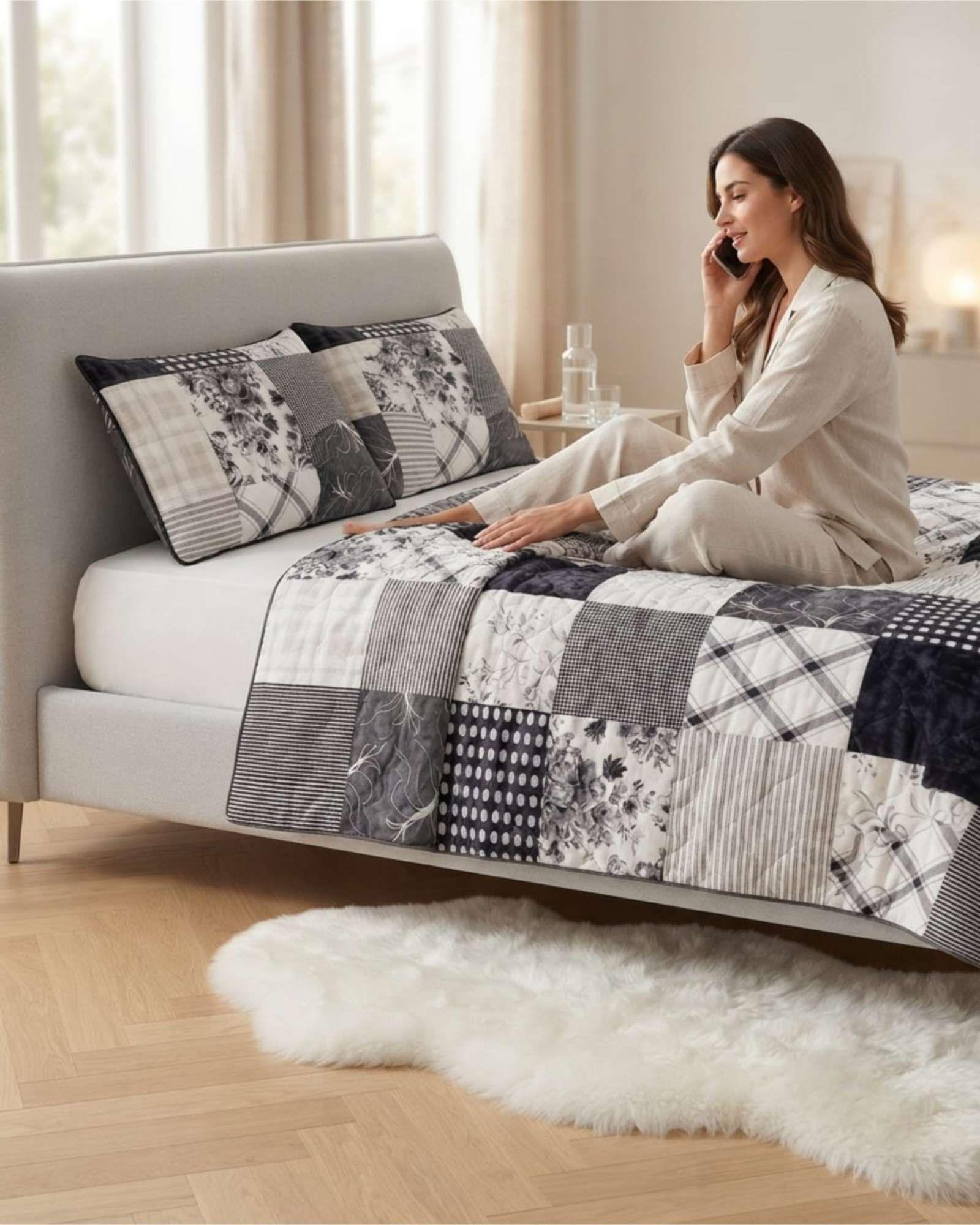 Quilt De Verano King Transpirable Y Suave m14-2