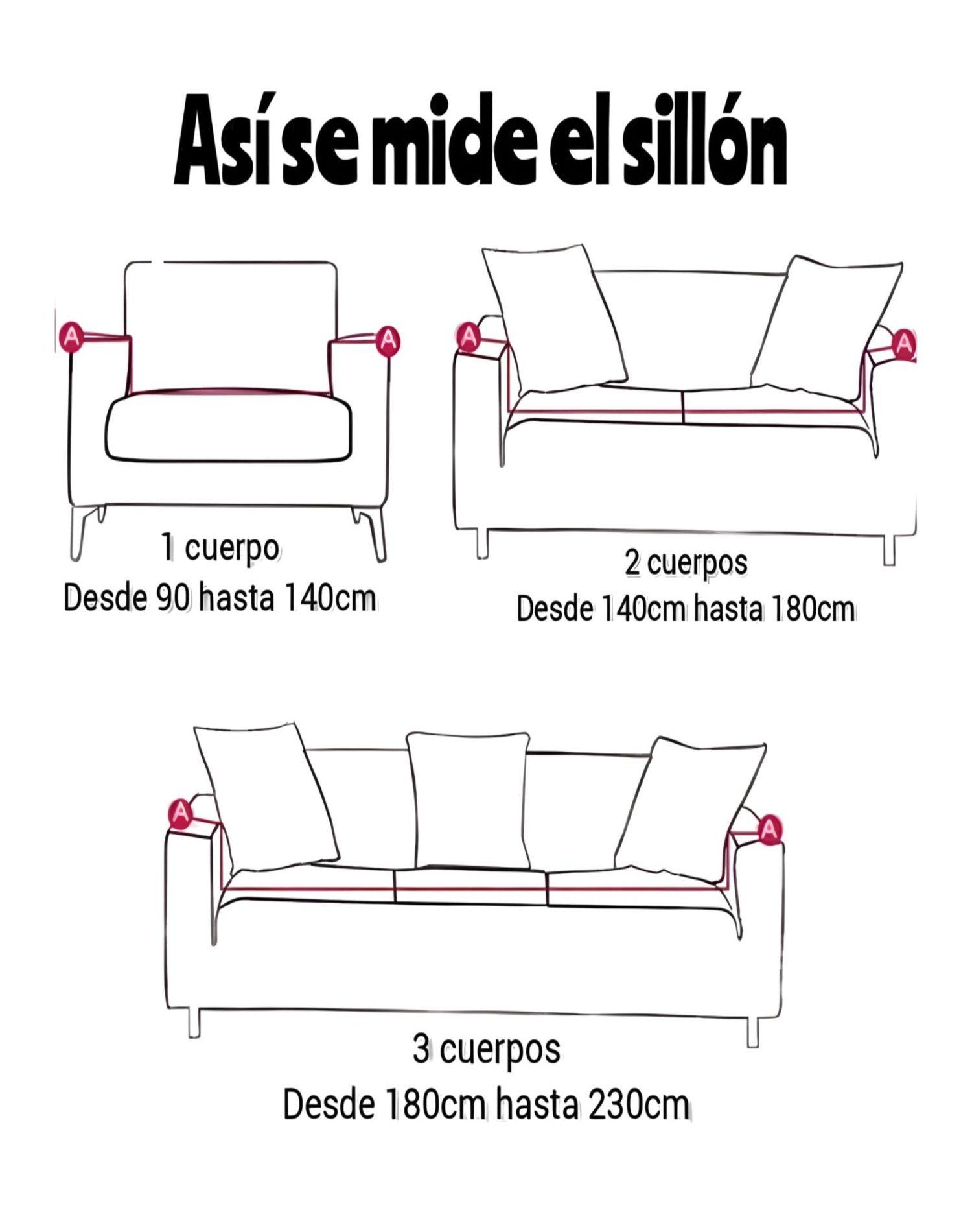Funda Sofá 3 Cuerpos Texturizada Ajustable 6n1-3