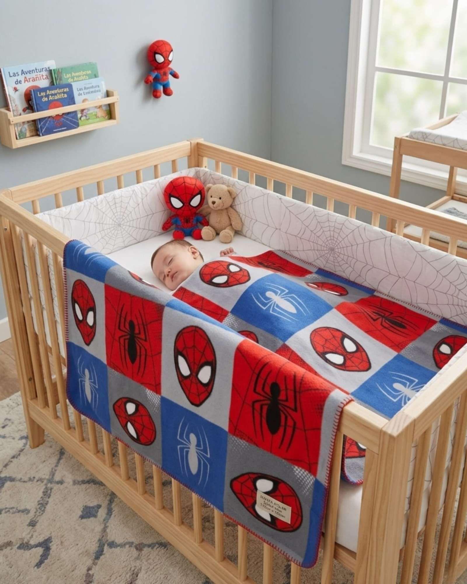 Manta Spiderman Polar Infantil Suave y Ligera -4