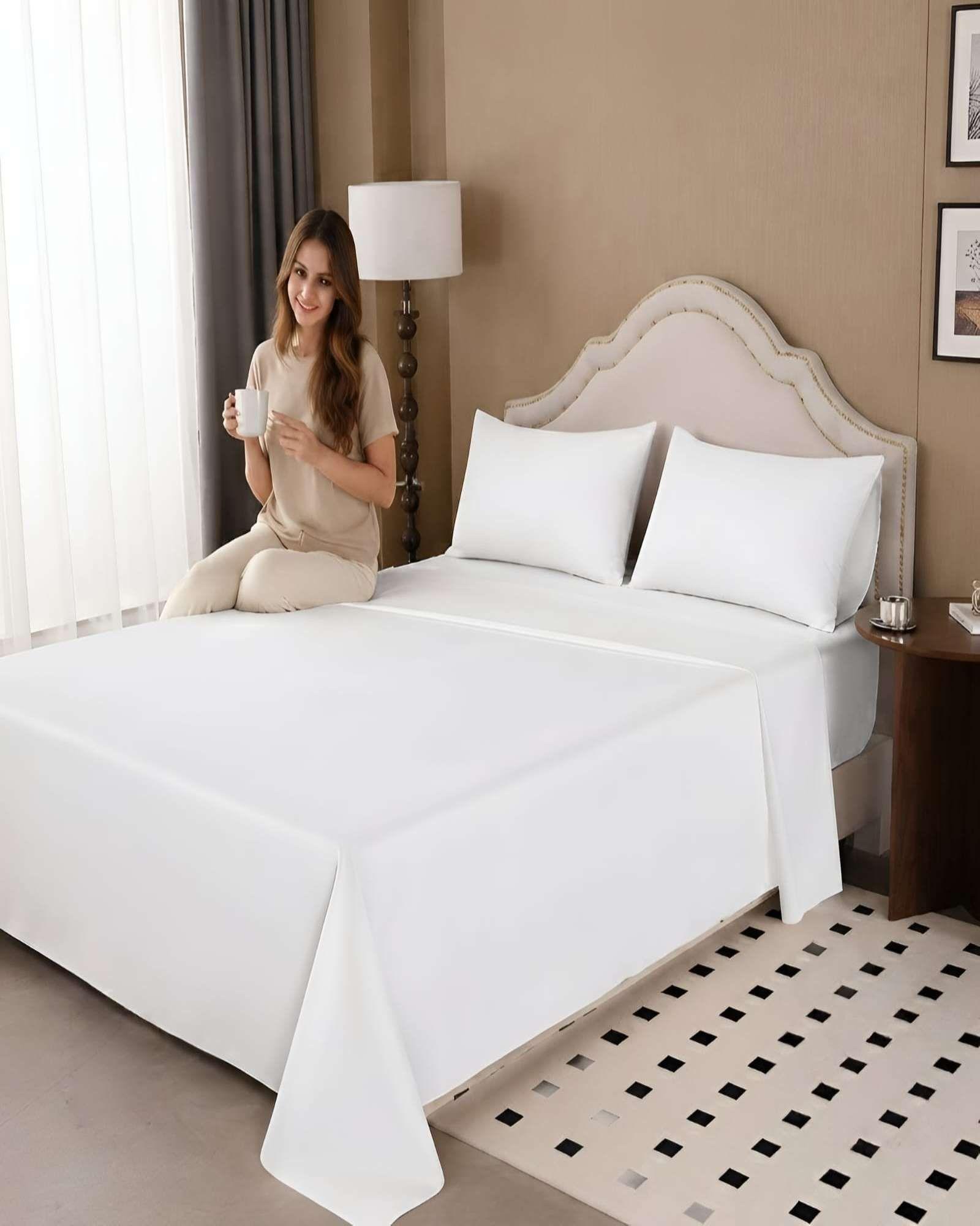Sabanas 2 Plazas De 500 Hilos Calidad Hotelera Y Ajuste Perfecto m1-1
