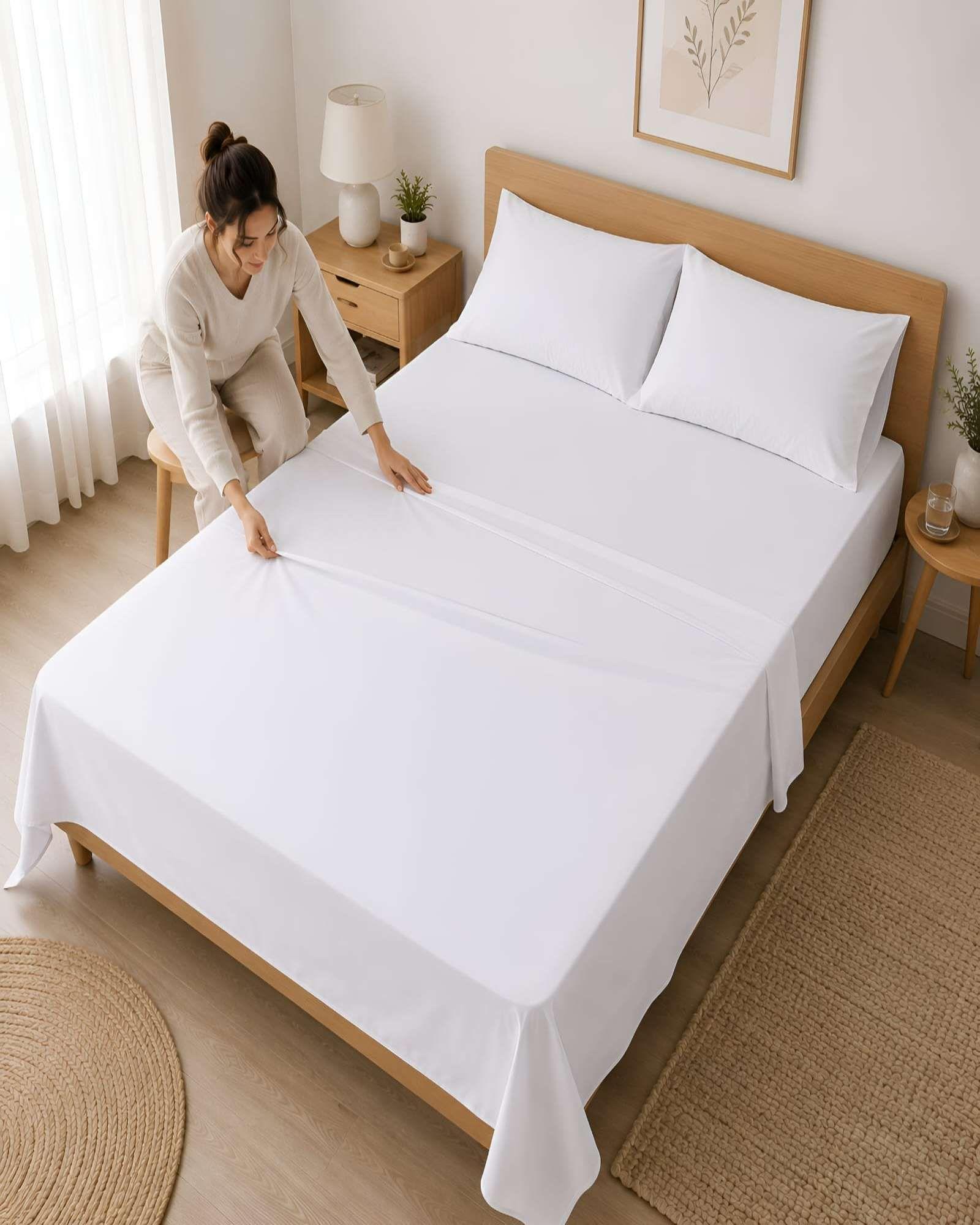Sabanas 2 Plazas De 500 Hilos Calidad Hotelera Y Ajuste Perfecto m1-3