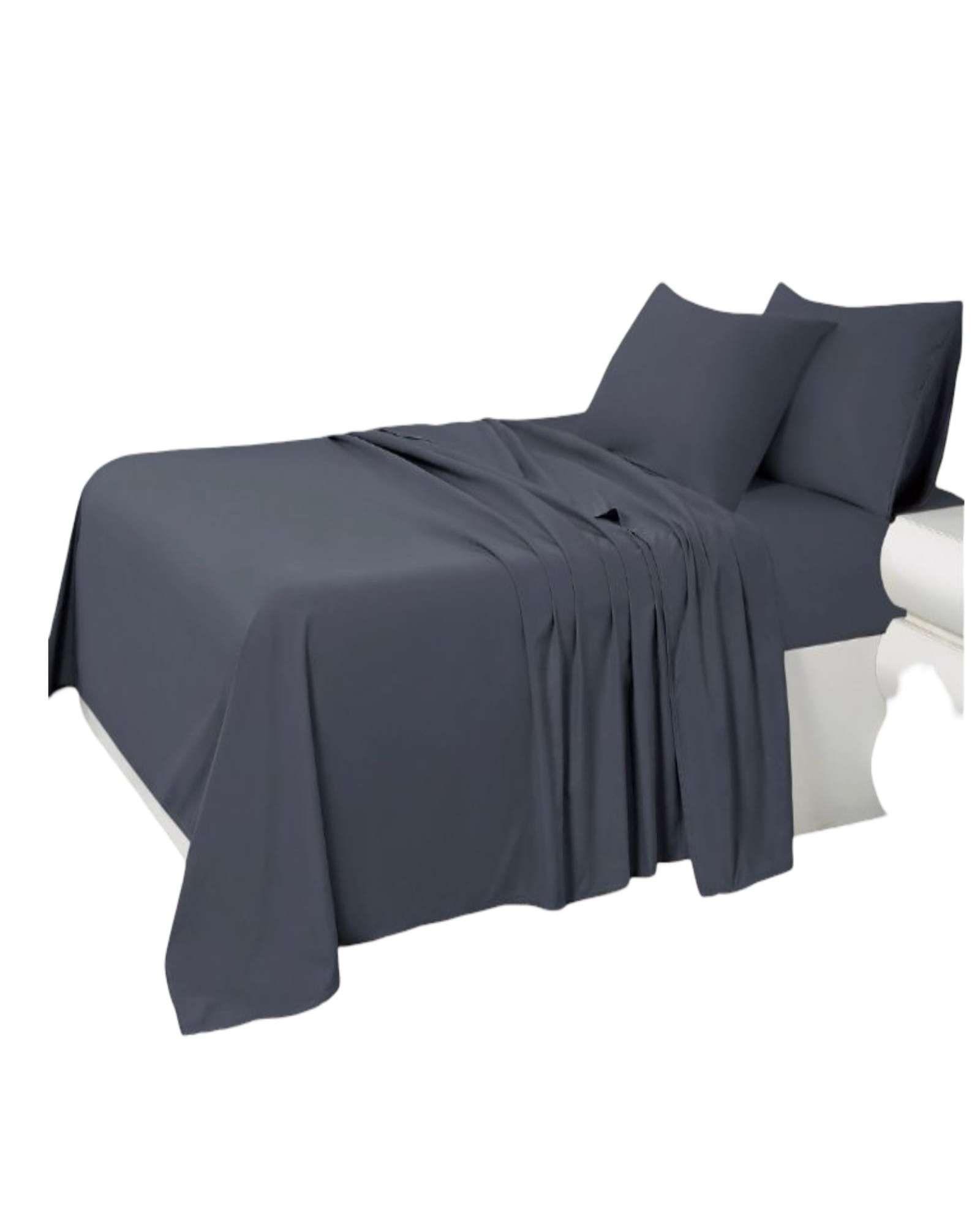 Set de Sabanas Verano Plaza y Media Gris-0