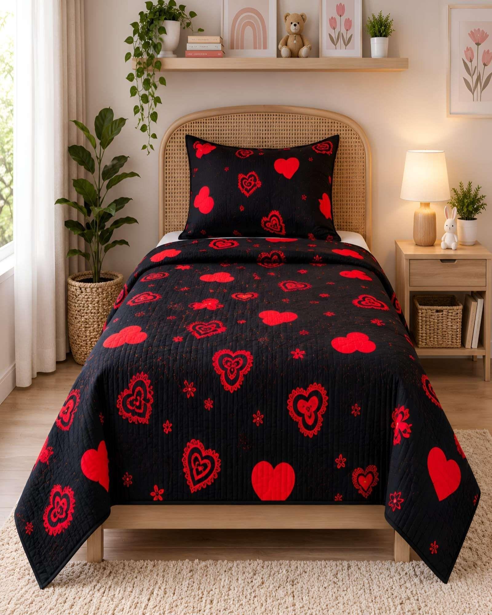 Cubrecamas Quilt Plaza Y Media Mas Almohada Textura Suave Y Fresca m5-2