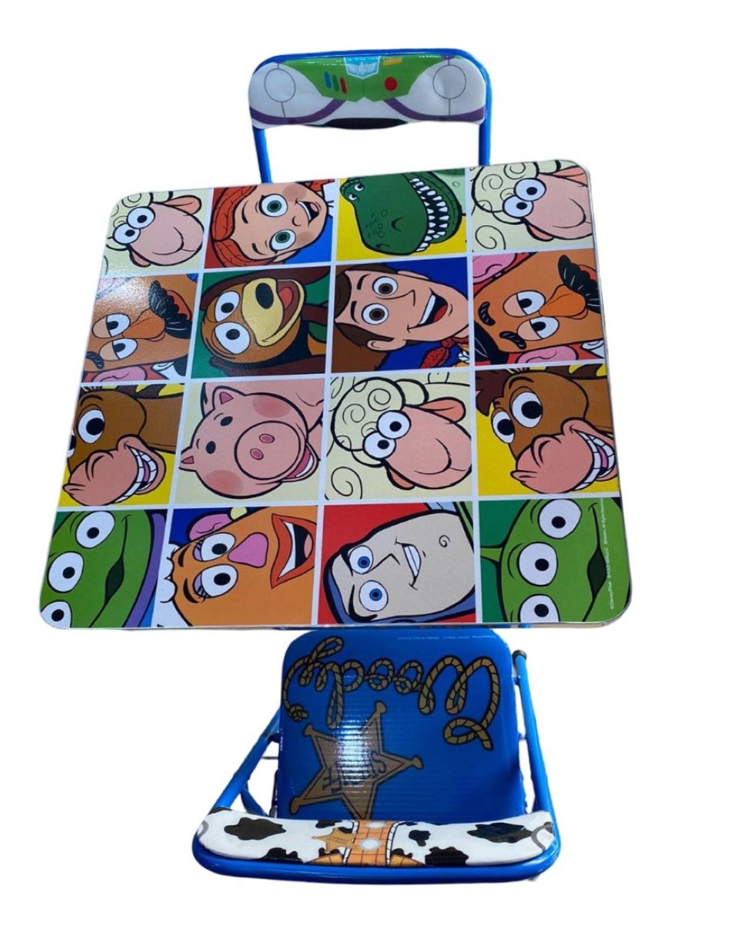 Mesa + Sillas Plegable Infantil 60x60cm diseños 3d3-0