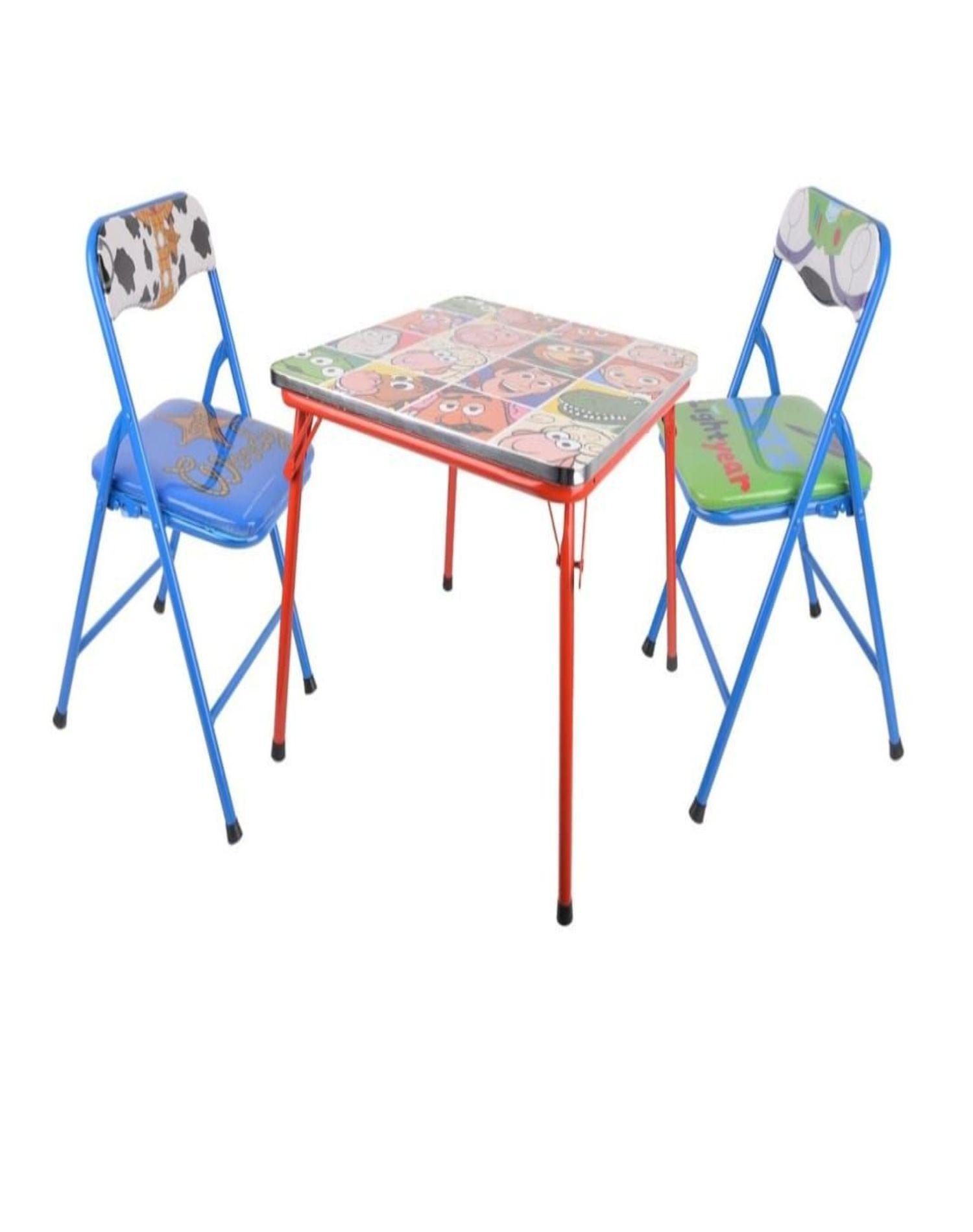 Mesa + Sillas Plegable Infantil 60x60cm diseños 3d3-1