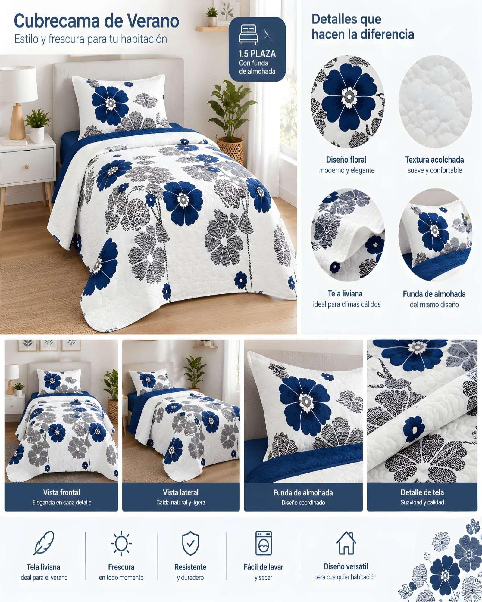 Quilt Plaza Y Media Delgado De Verano Mas Almohada Y Funda m14-4
