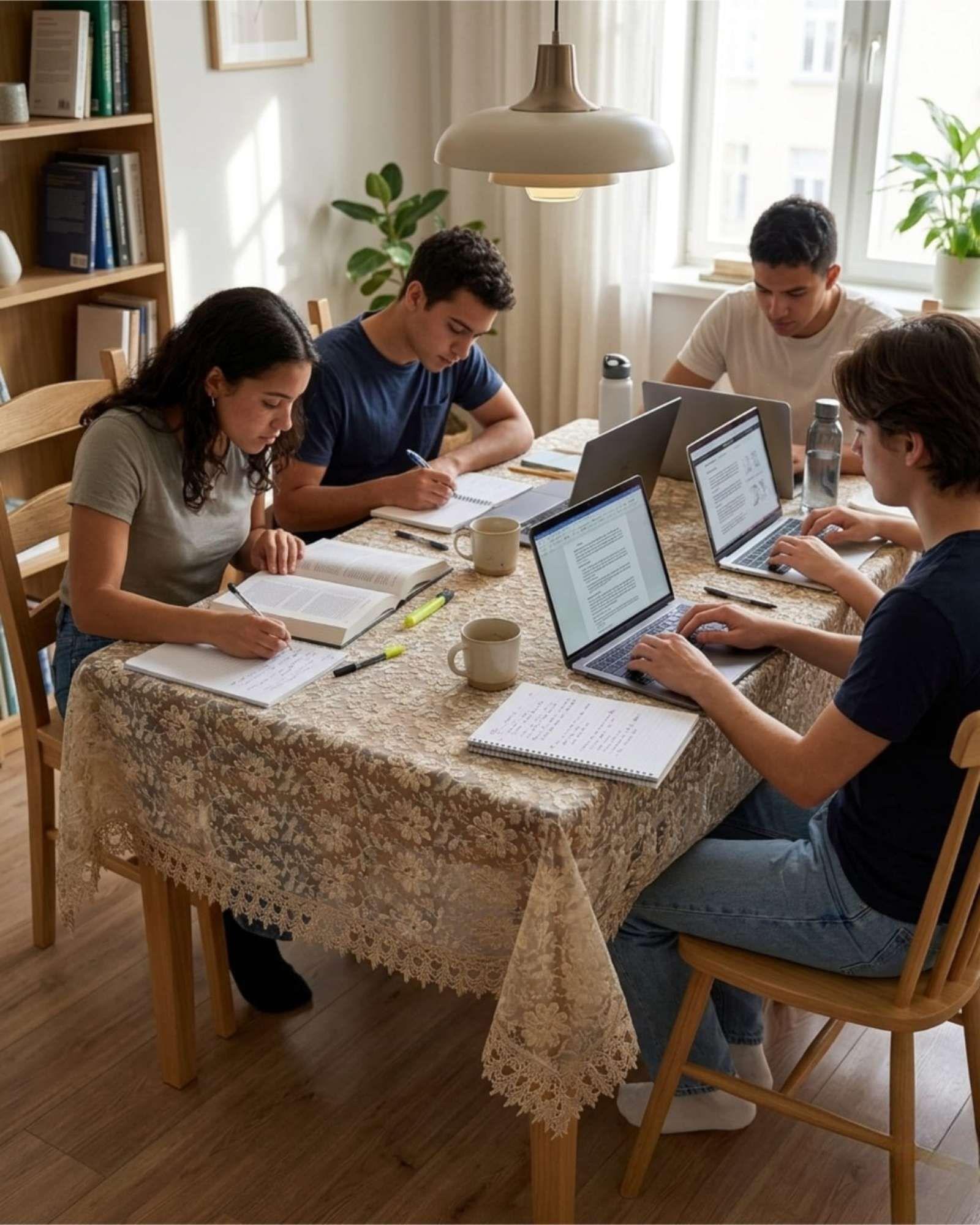 Mantel de Mesa de Bordado Clásico 150x220cm m4-4