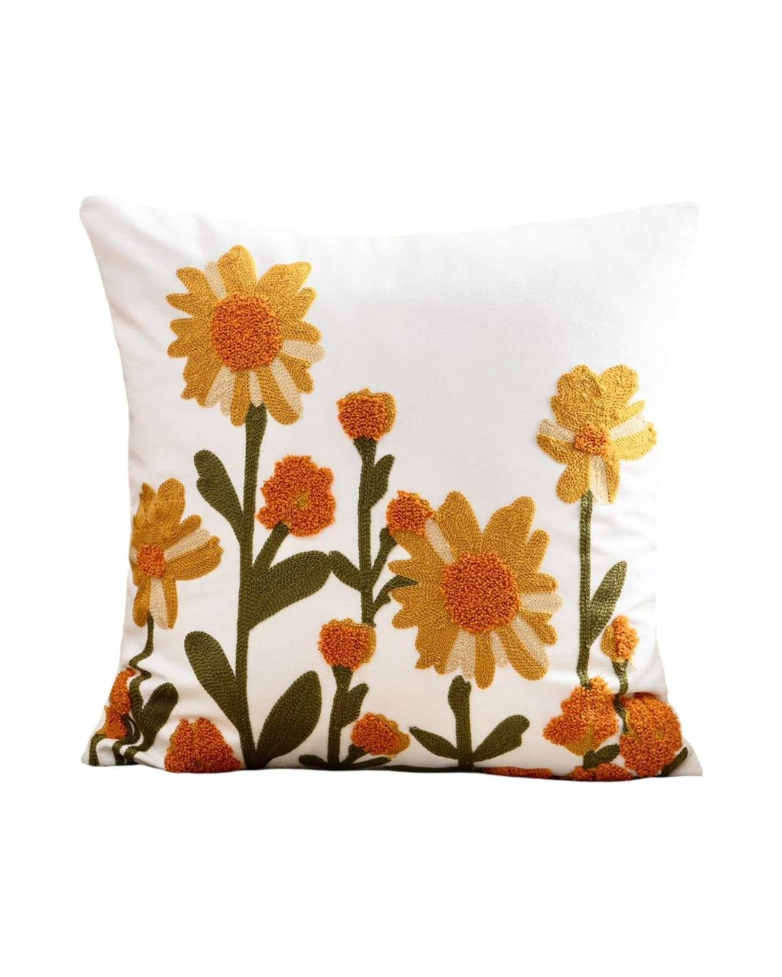 Set De 4 Fundas Para Cojin 45cm x 45cm Con Diseño Bordado m10-5