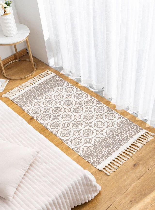 JUEGO DE 2 BAJADA DE CAMA O PASILLERA DE LINO 60X130 CM DC4-2