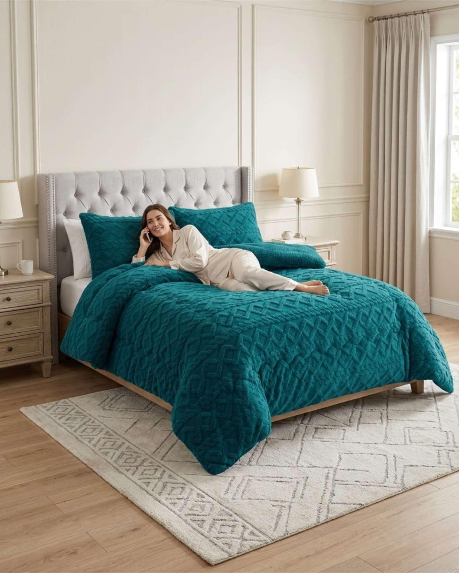 Cobertor King Chiporro Trenzado De Invierno m3-4