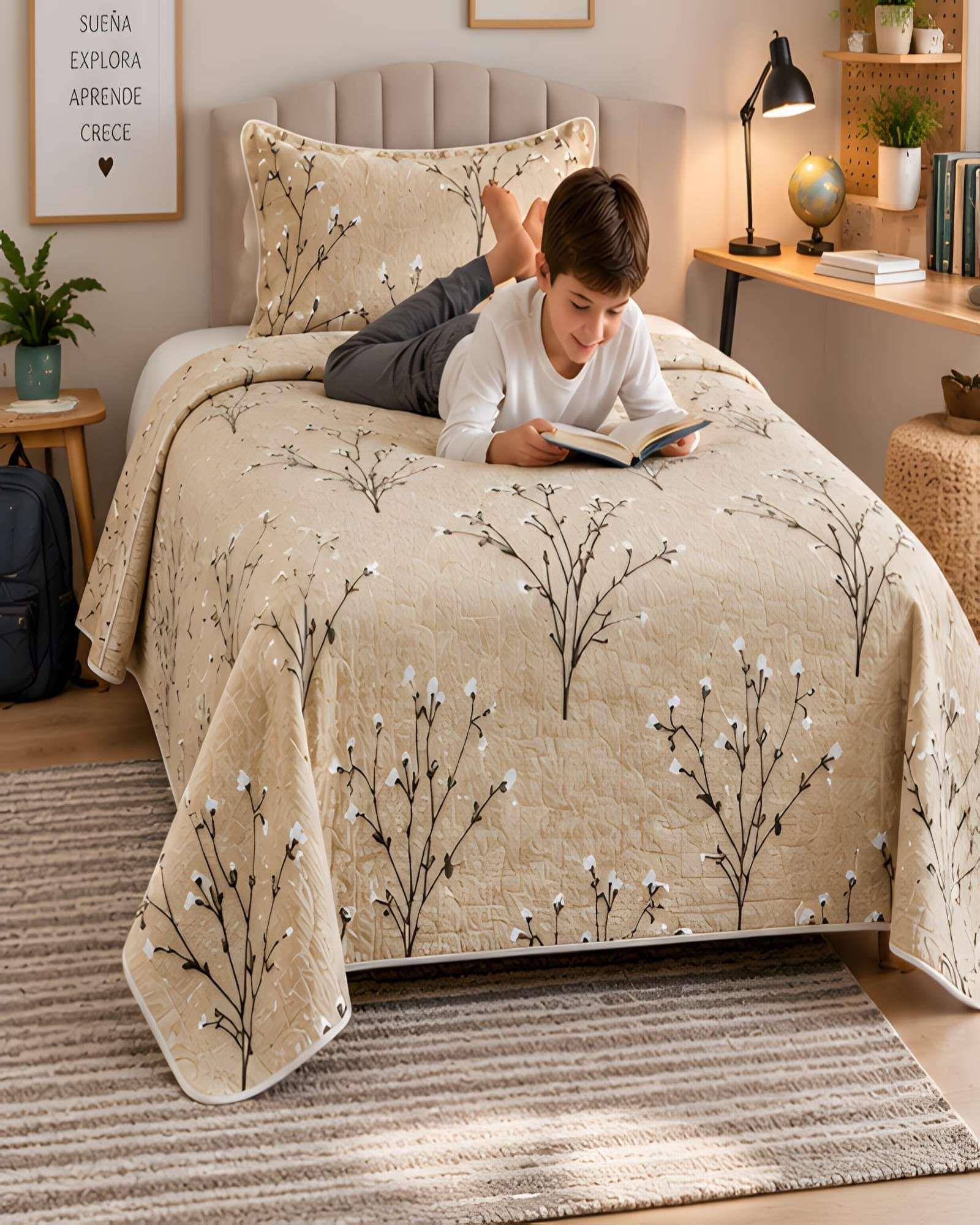 Quilt 1.5 Plazas 180x230 cm + Funda de Almohada-1