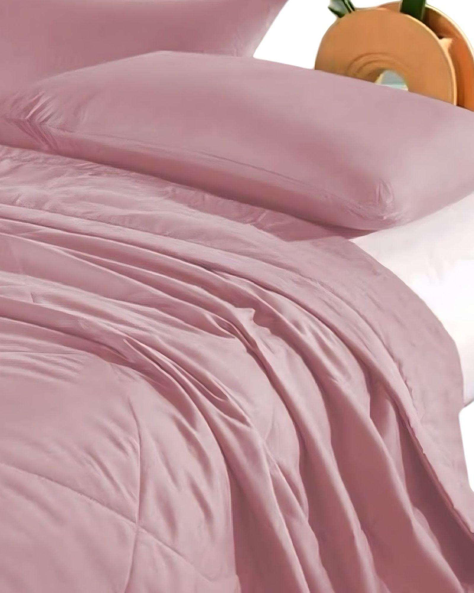 CUBRECAMA EXTRA DELGADO ROSA PLAZA Y MEDIA V01-2