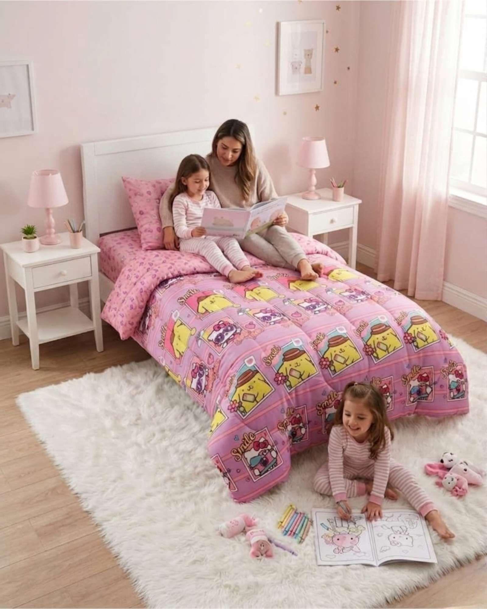 Combo Dormitorio Infantil Plumón Reversible y Juego de Sábanas Plaza y Media-2