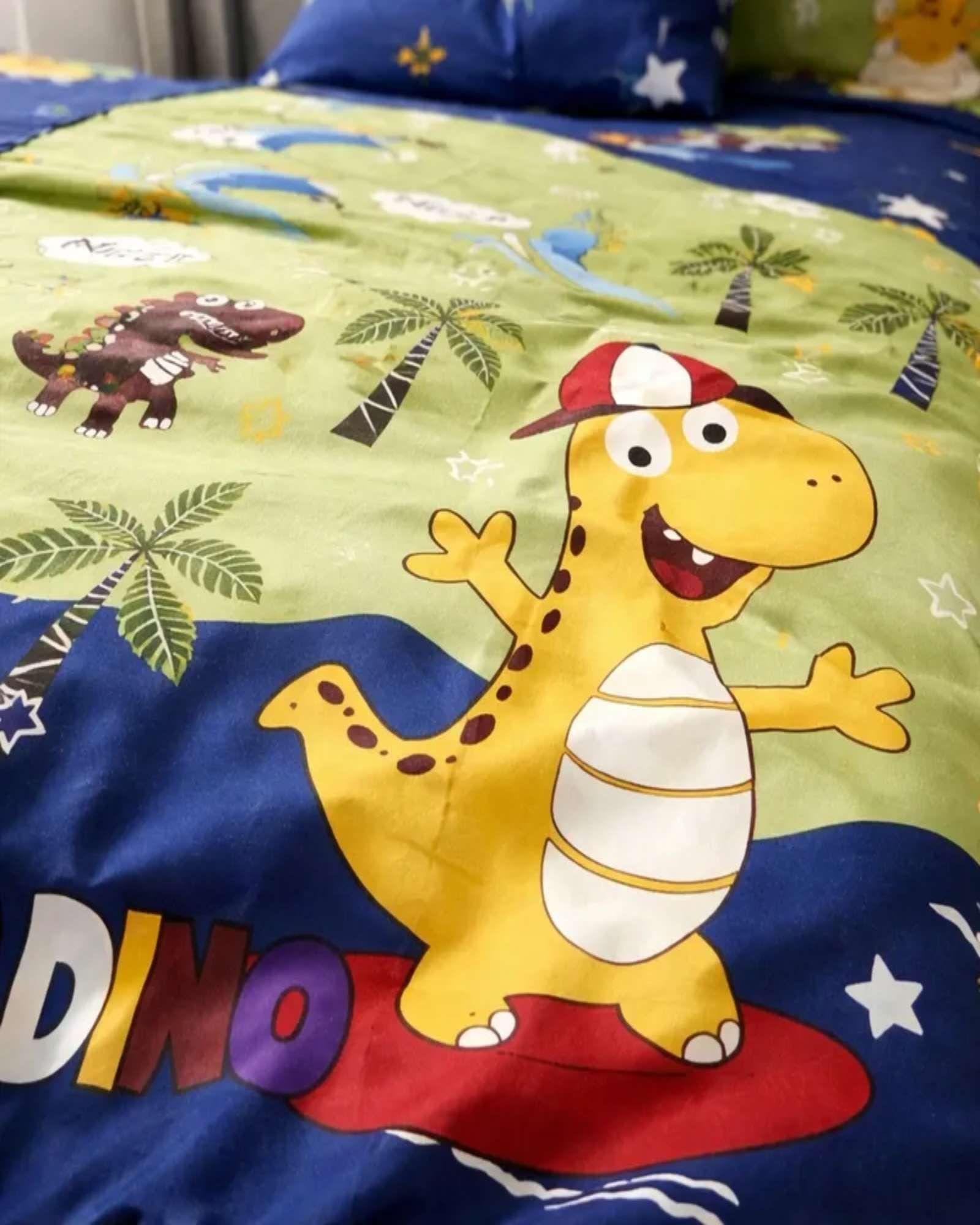 Juego de Sábanas niña niño infantil plaza y media Dino-1