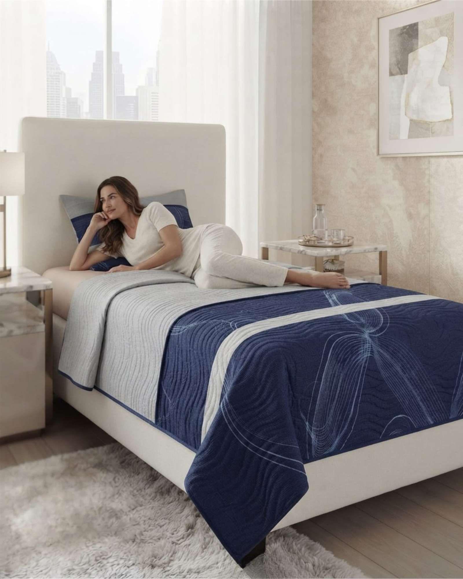 Cubrecama Quilt de Verano 1.5 Plazas Delgado + 1 Almohada 04-3