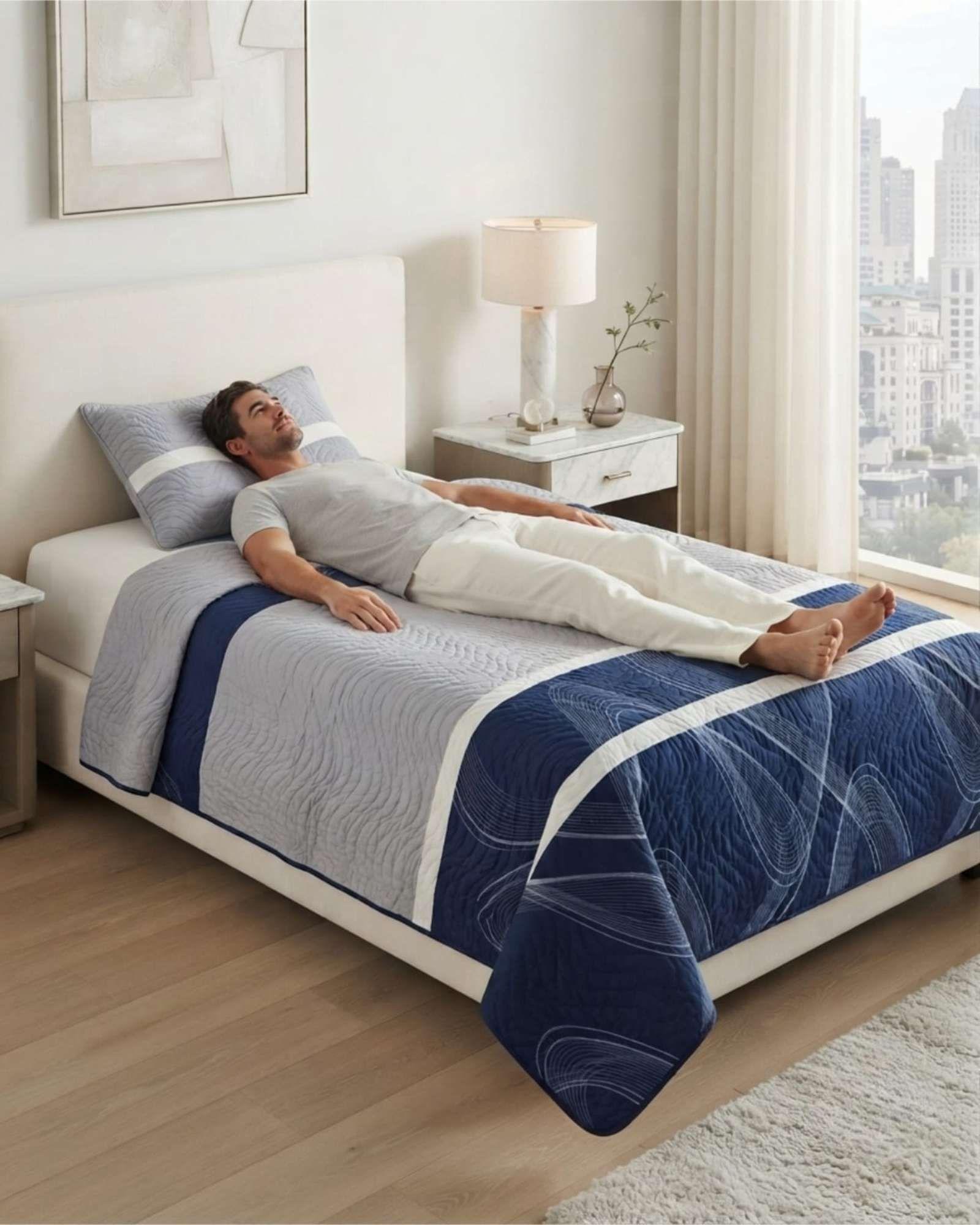 Cubrecama Quilt de Verano 1.5 Plazas Delgado + 1 Almohada 04-4
