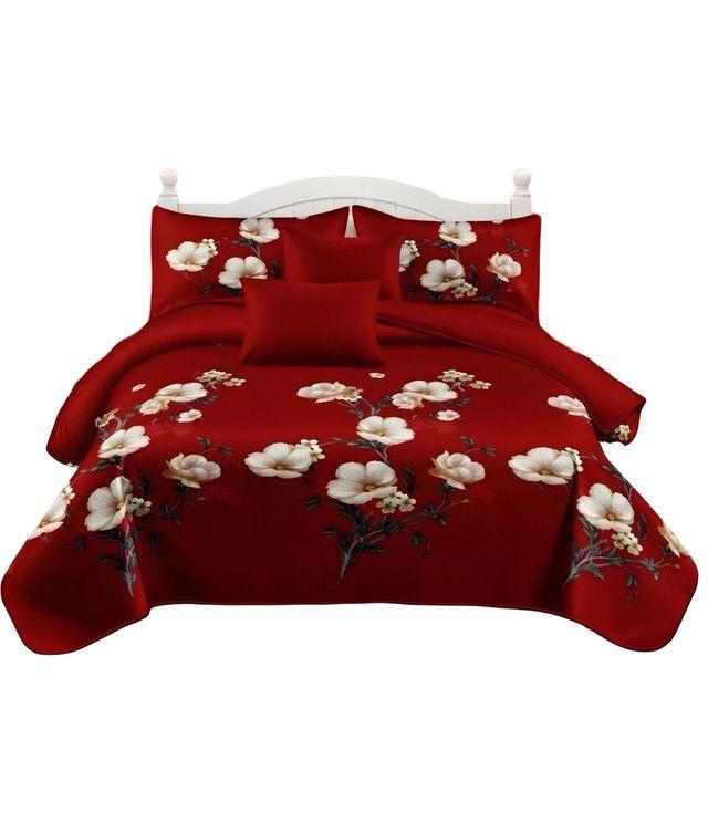 CUBRECAMA QUILT 7 PIEZAS CON CORTINA Y SABANAS 2 PLAZAS  T04-0