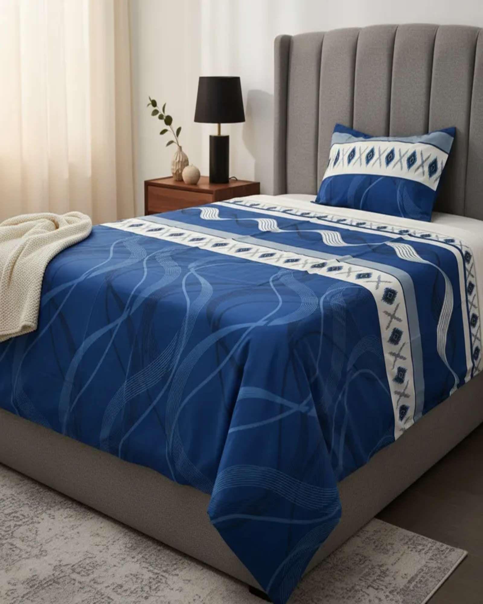 Juego de Sábanas plaza y media 100% Poliéster S01-3