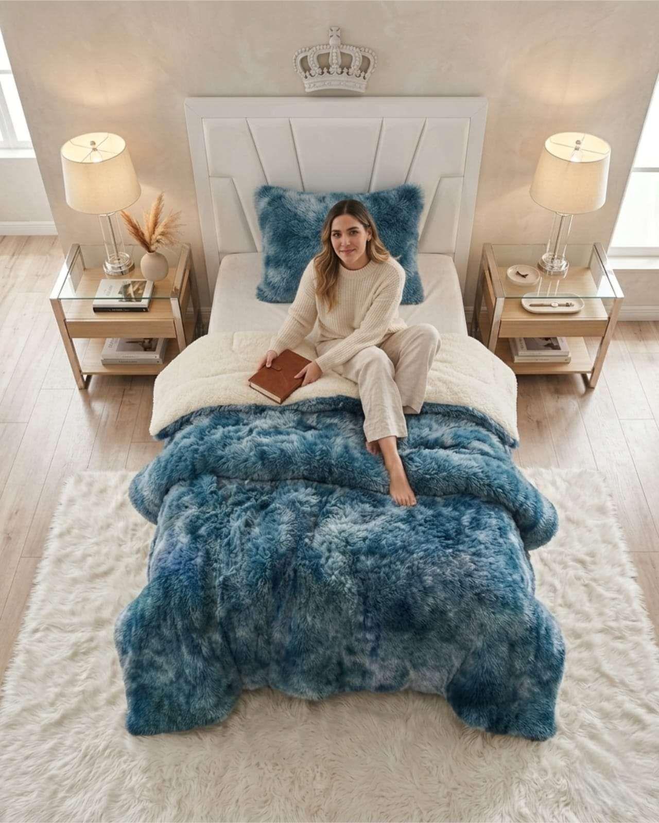 Cubre-Cama Shaggy con Chiporro – Textura Extra Suave Plaza Y Media 02-0