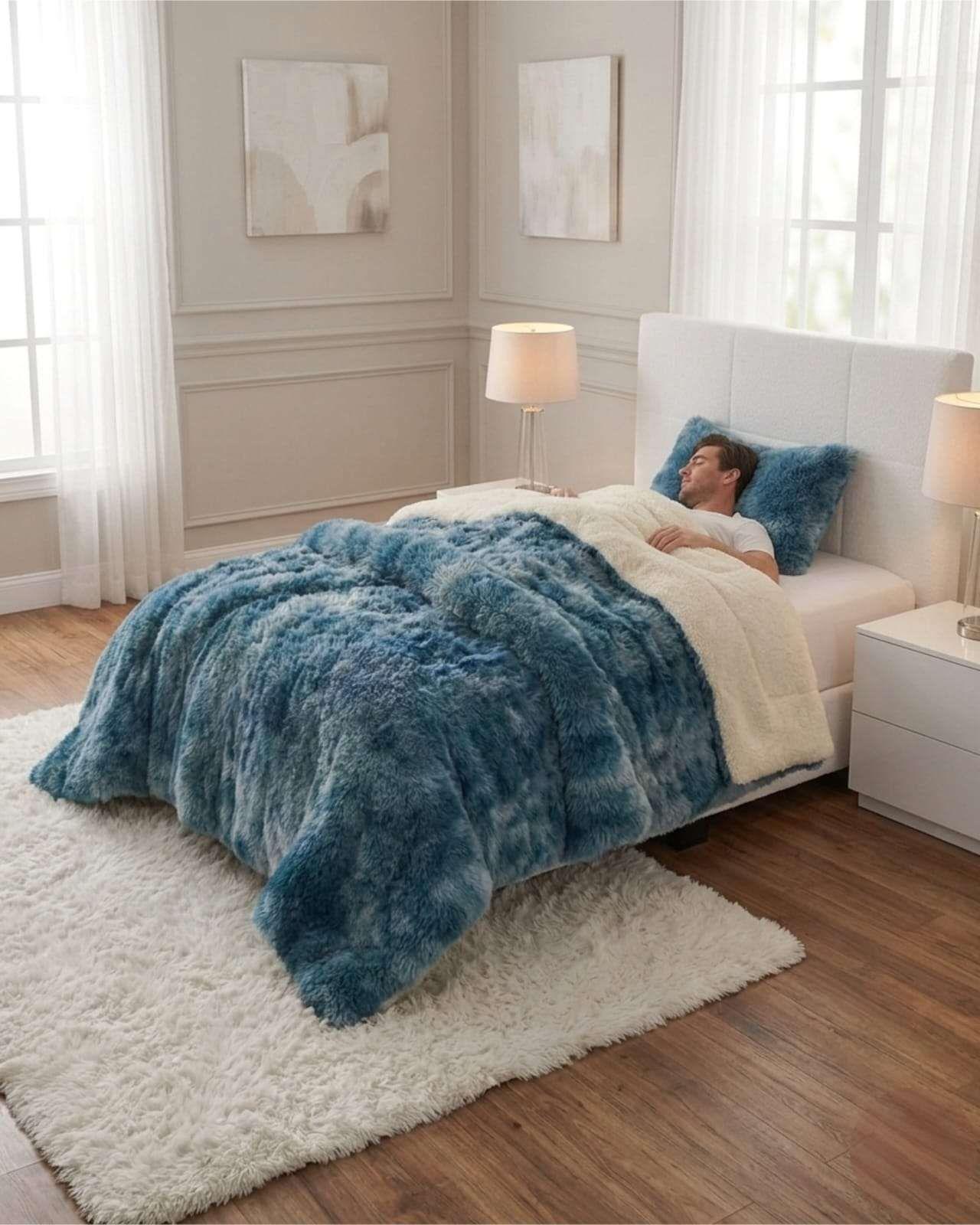 Cubre-Cama Shaggy con Chiporro – Textura Extra Suave Plaza Y Media 02-1