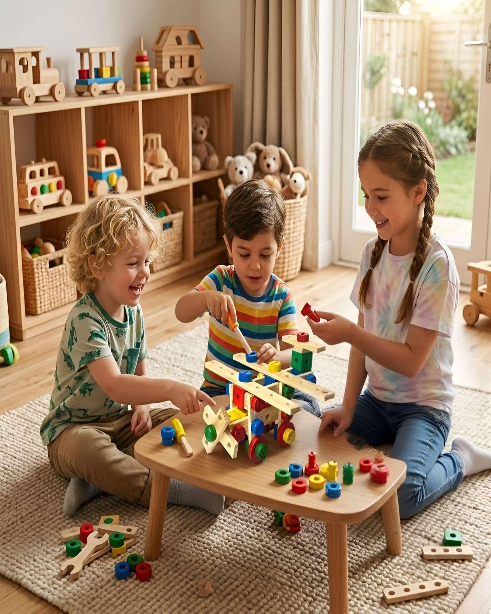 Juguete Educativo Montessori De Madera Kit Construcción 3D-1