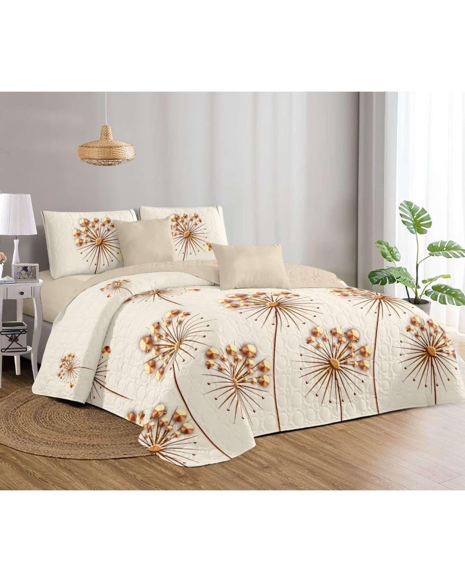 COBERTOR QUILT PRIMAVERA VERANO PLAZA Y MEDIA D12-2
