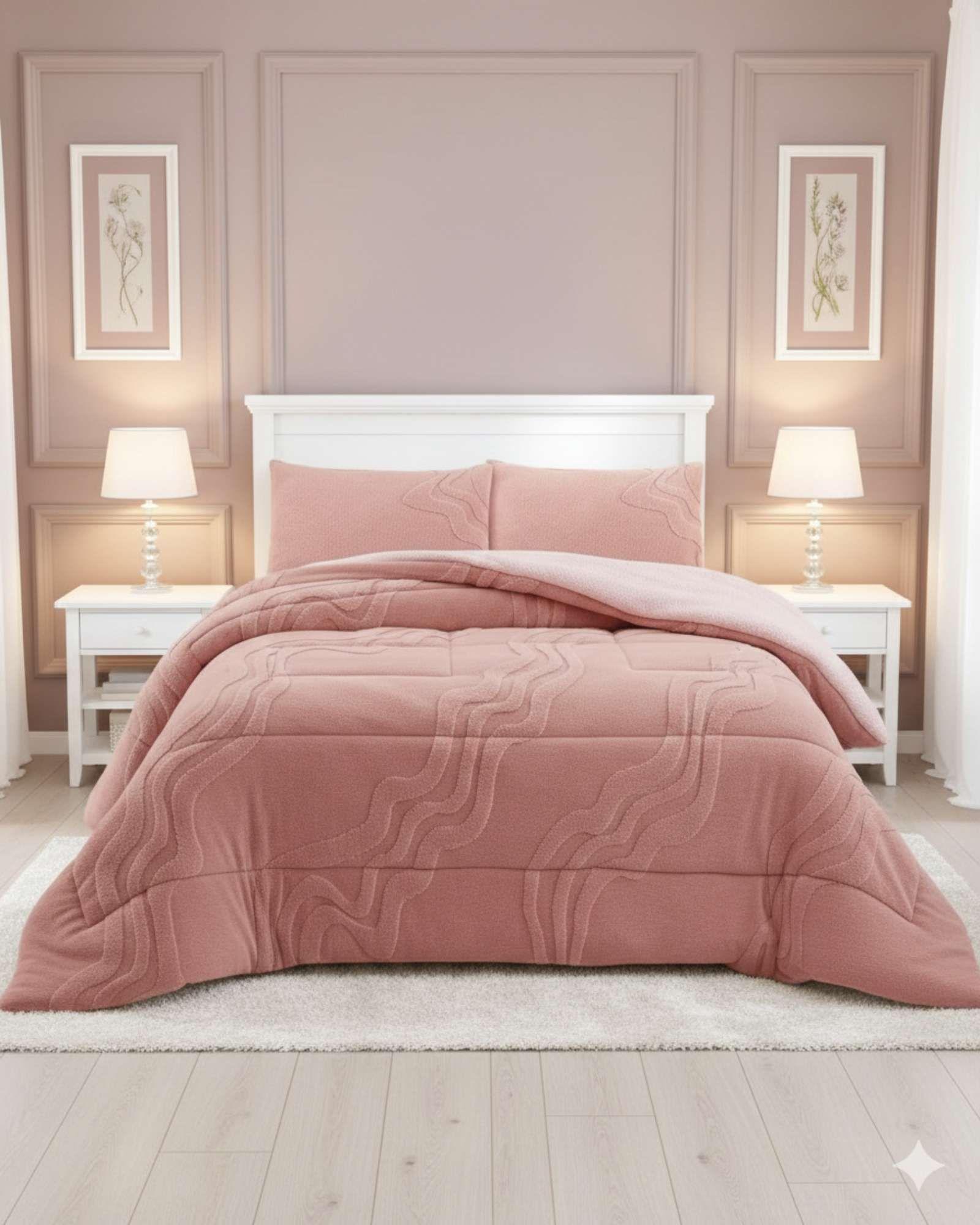 CHIPORRO PREMIUN CUBRECAMA DE INVIERNO KING ROSA  *1-0